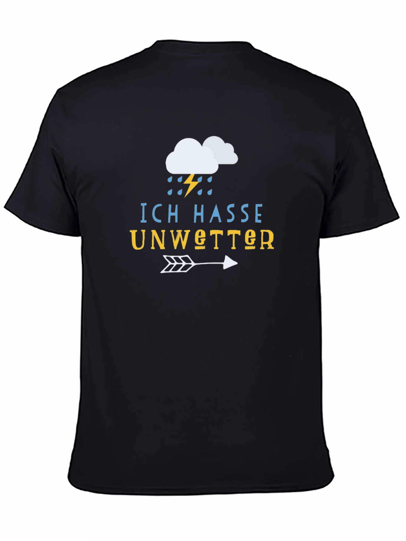 Ich Hasse Unwetter T-Shirt - Black