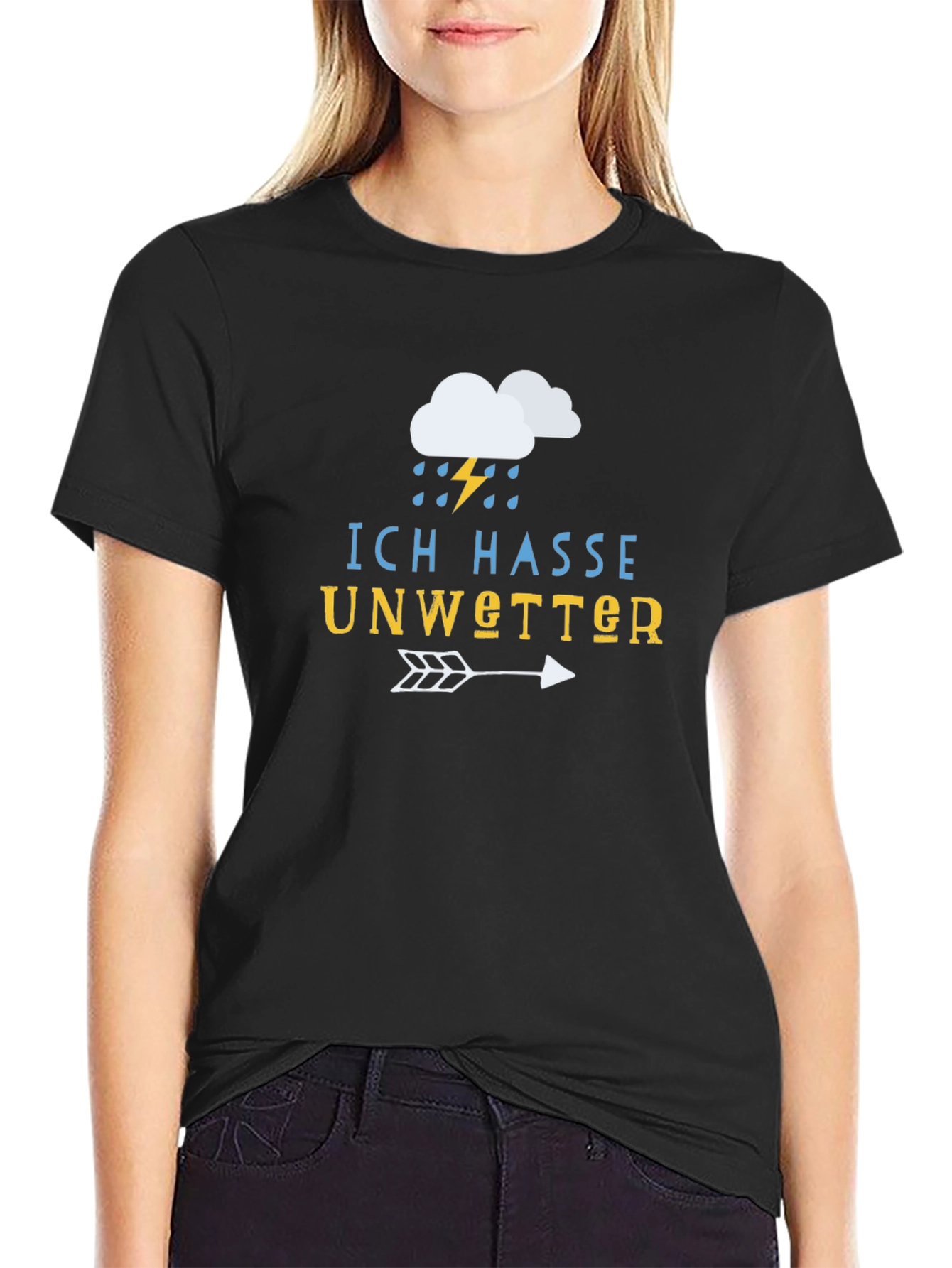 Ich Hasse Unwetter T-Shirt - Black