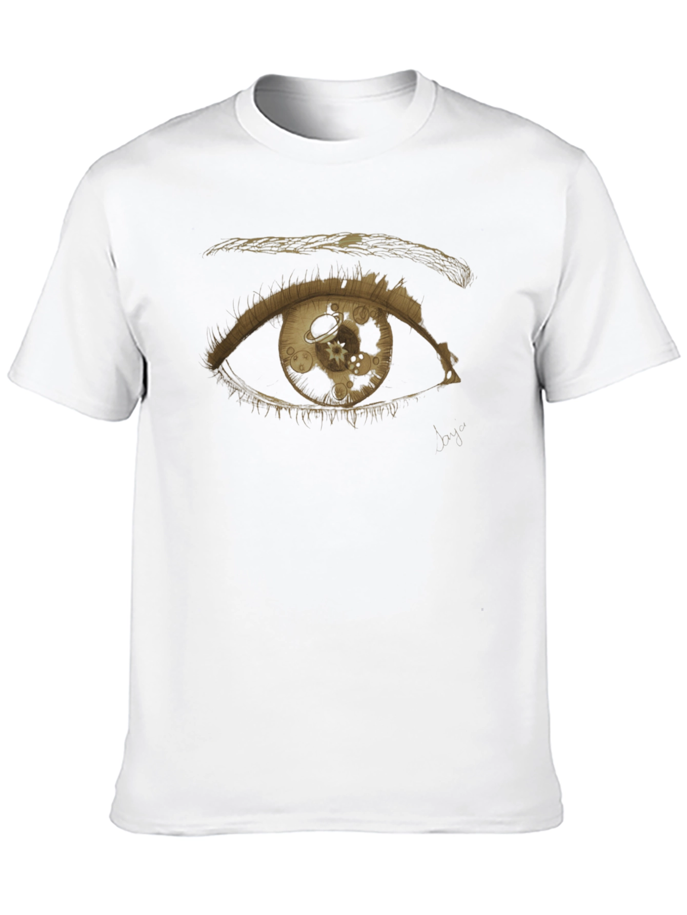 Eye of Time Black Graphic T-Shirt