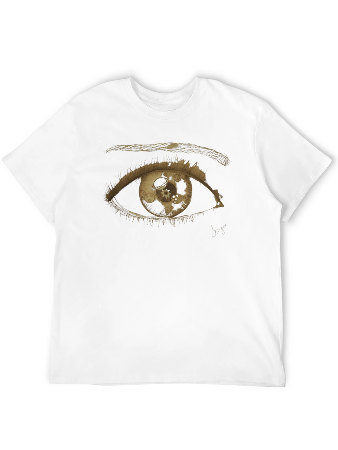 Eye of Time Black Graphic T-Shirt