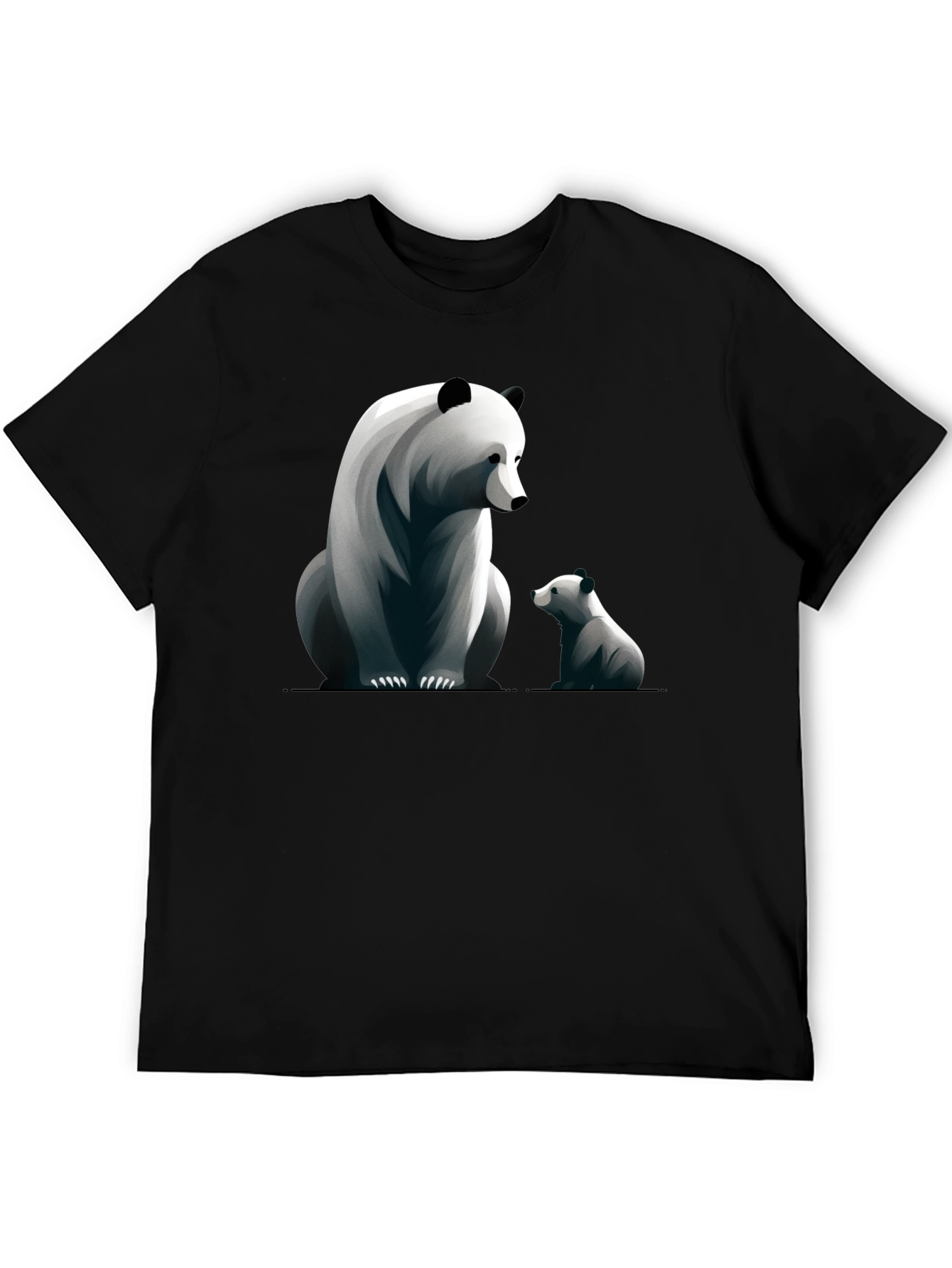 Panda Bear Graphic Tee - Black