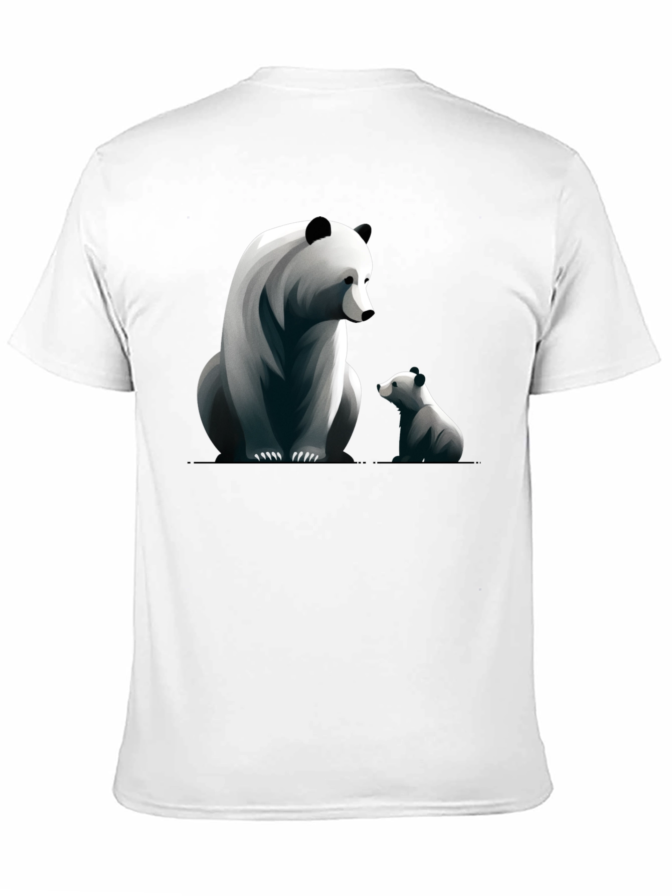 Panda Bear Graphic Tee - Black