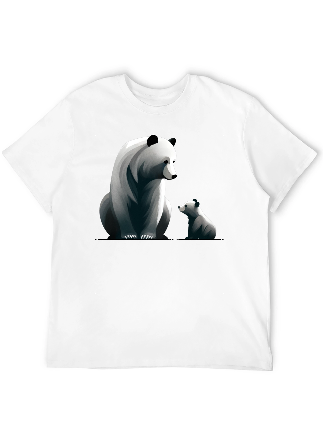 Panda Bear Graphic Tee - Black