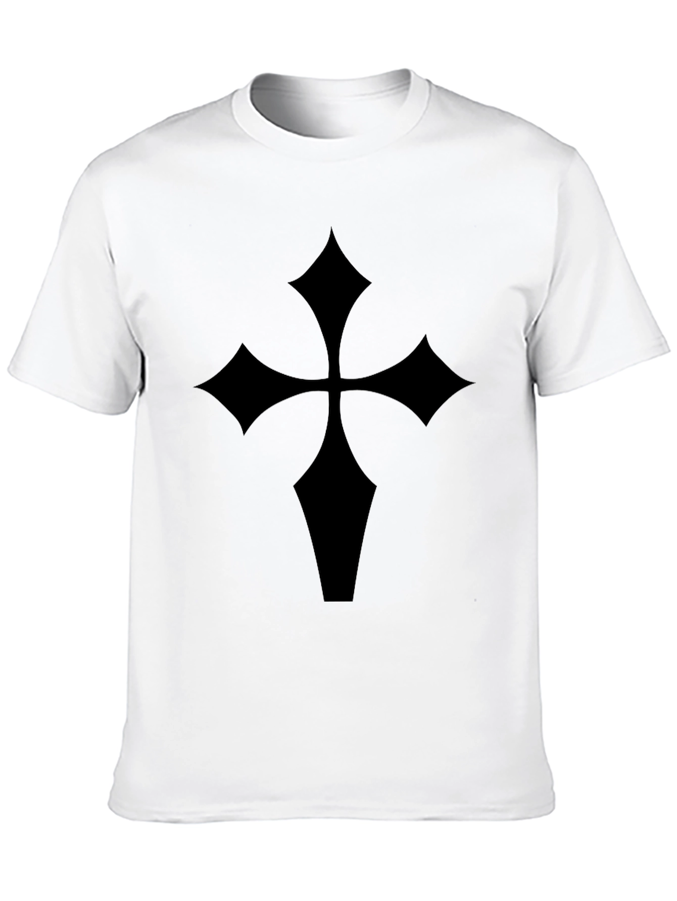 Black Gothic Cross T-Shirt - Mens Fashion