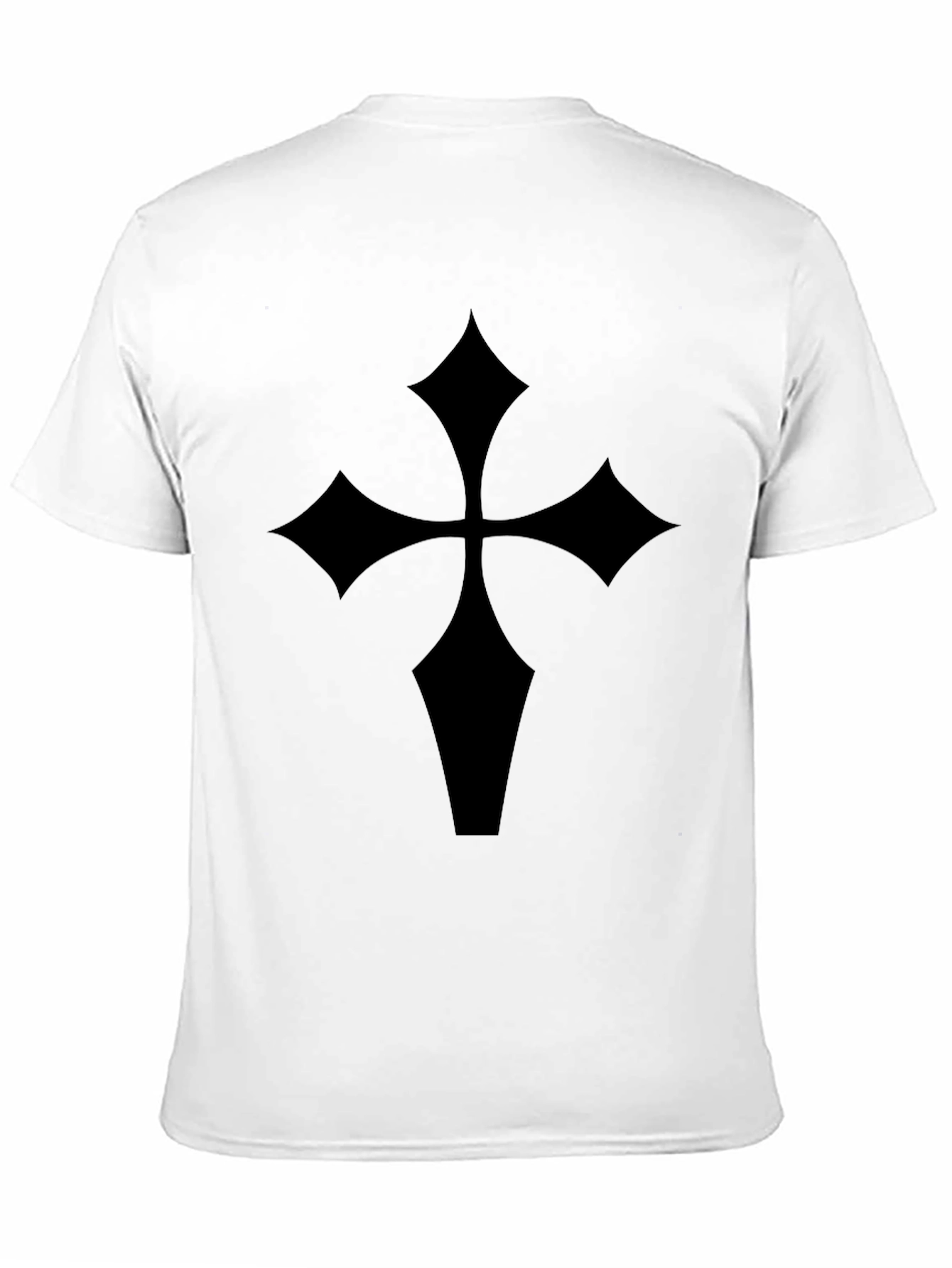Black Gothic Cross T-Shirt - Mens Fashion