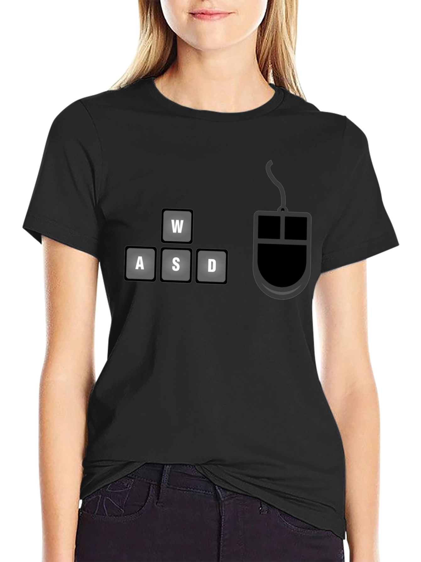 Gamer T-Shirt: WASD Keys & Mouse Design