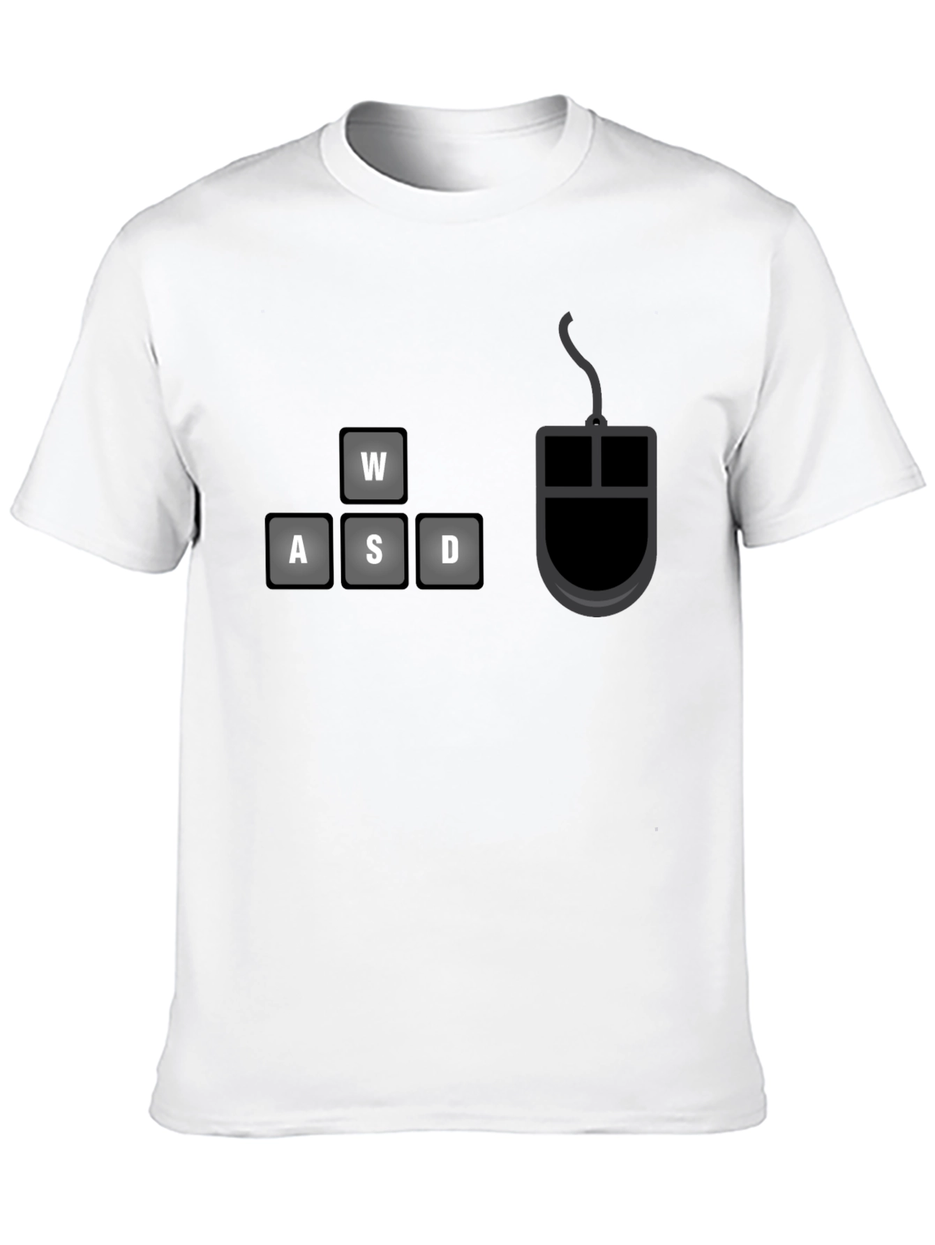Gamer T-Shirt: WASD Keys & Mouse Design