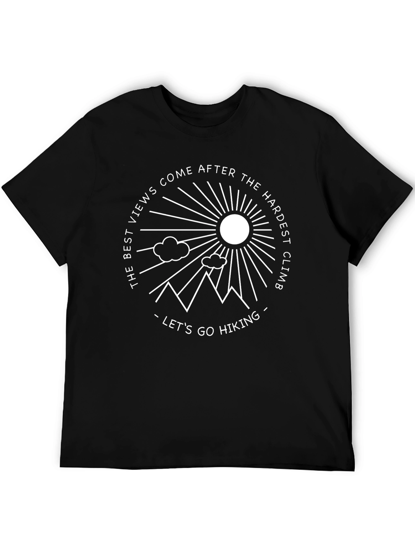 Hiking Graphic T-Shirt - Best Views Climb Tee