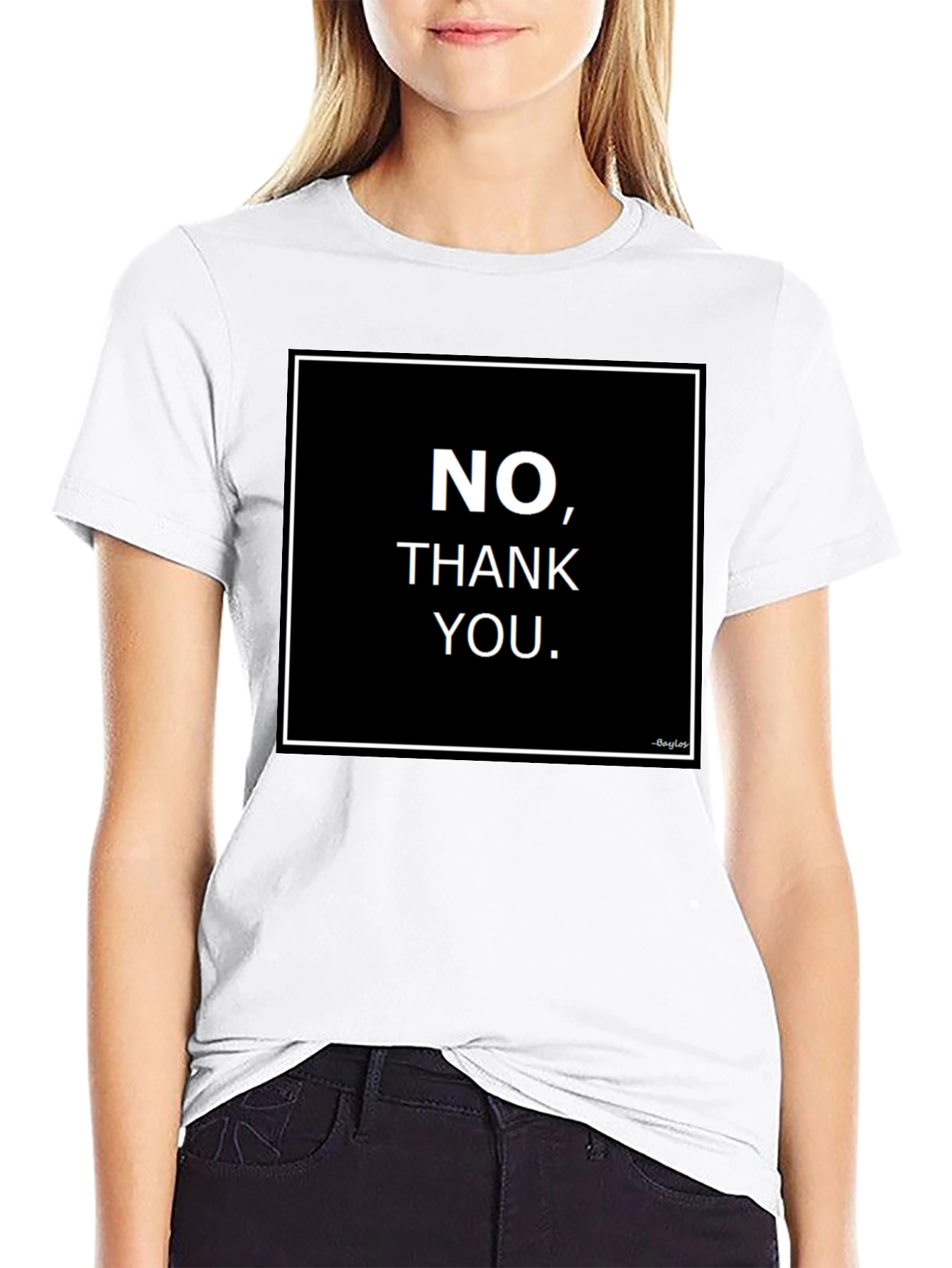 No Thank You Graphic Tee - Bold Statement Shirt
