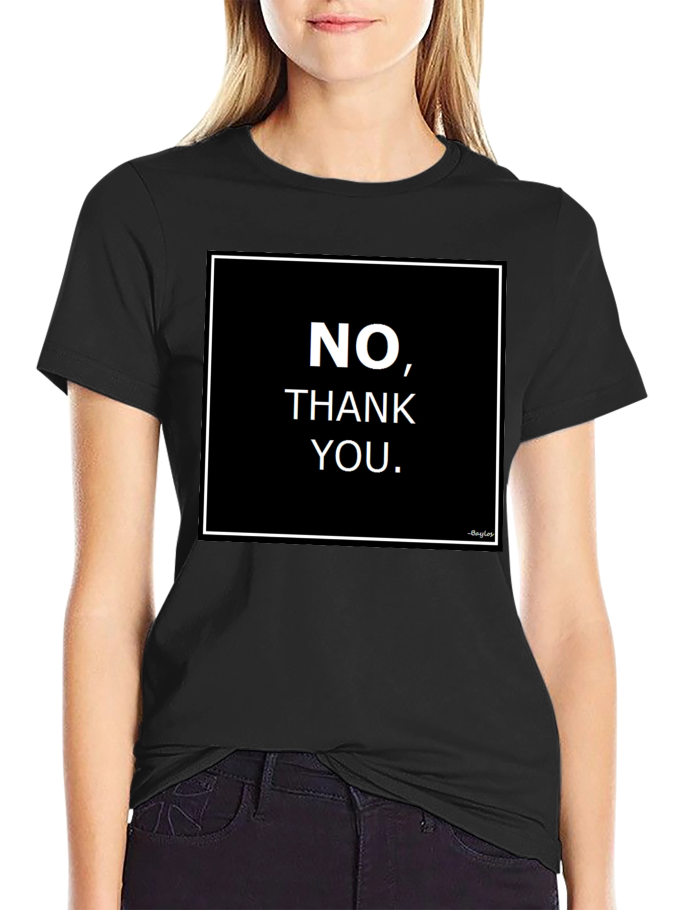 No Thank You Graphic Tee - Bold Statement Shirt