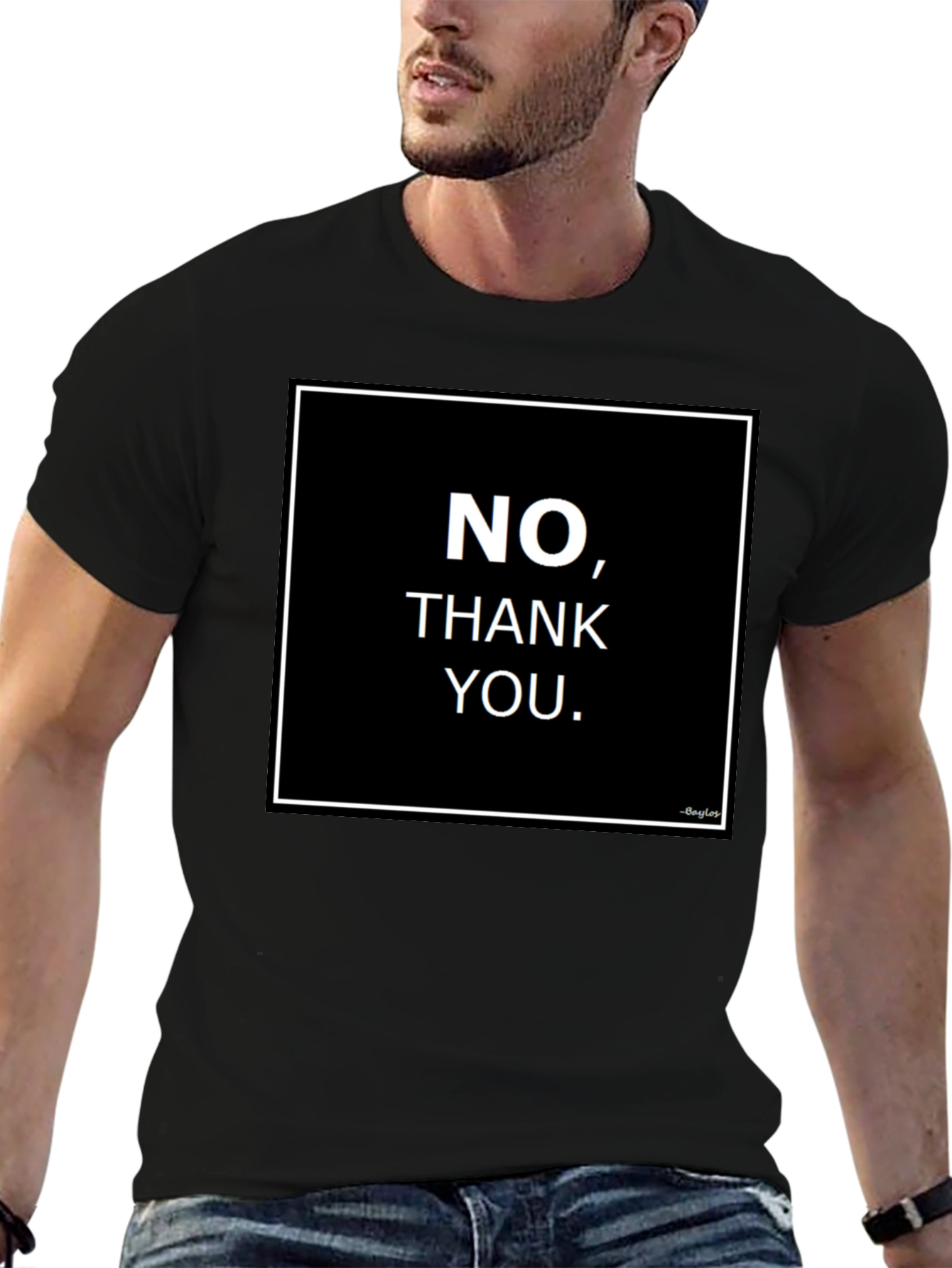 No Thank You Graphic Tee - Bold Statement Shirt