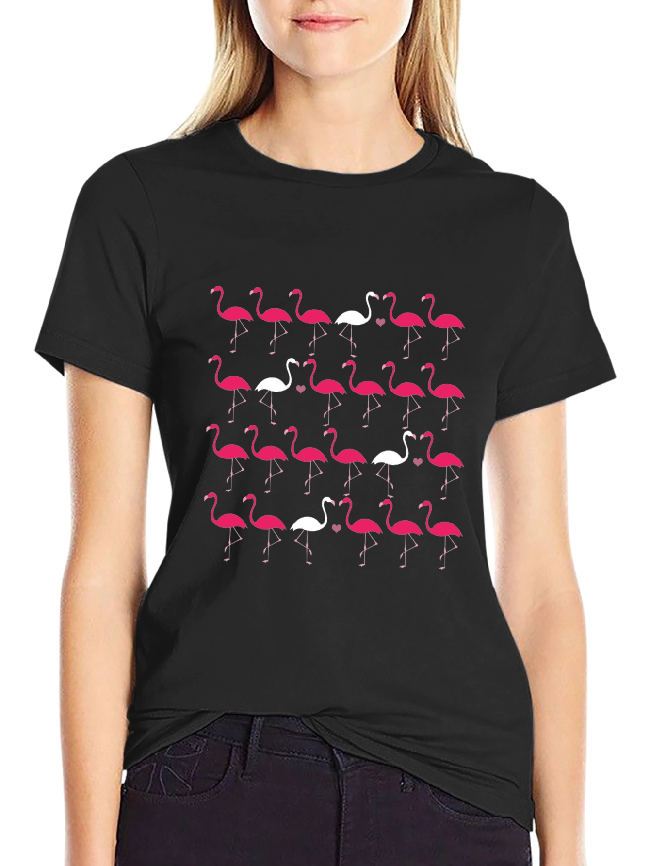 Flamingo Love T-Shirt - Unique Bird Pattern
