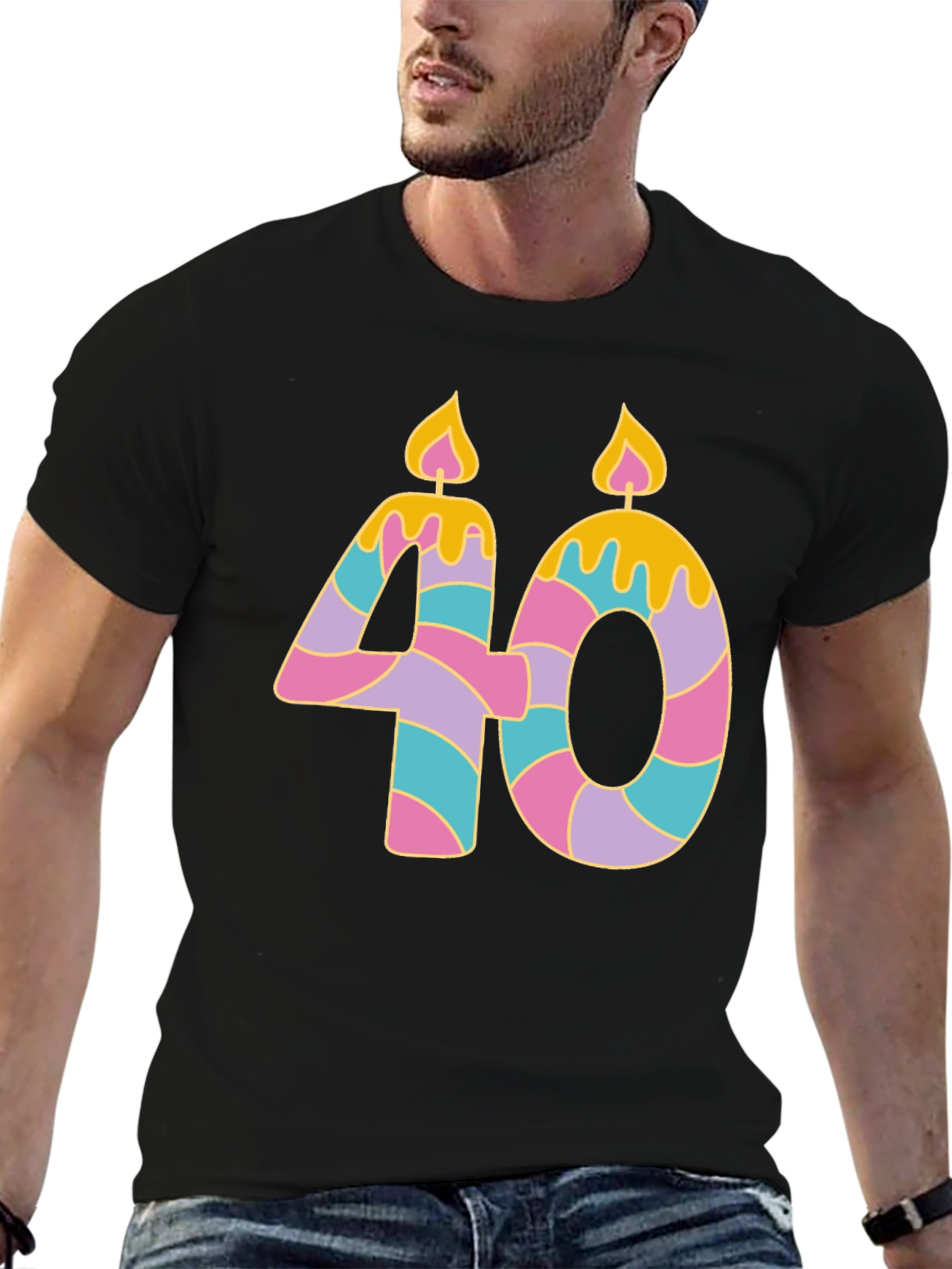 Novelty 40th Birthday Candle T-Shirt