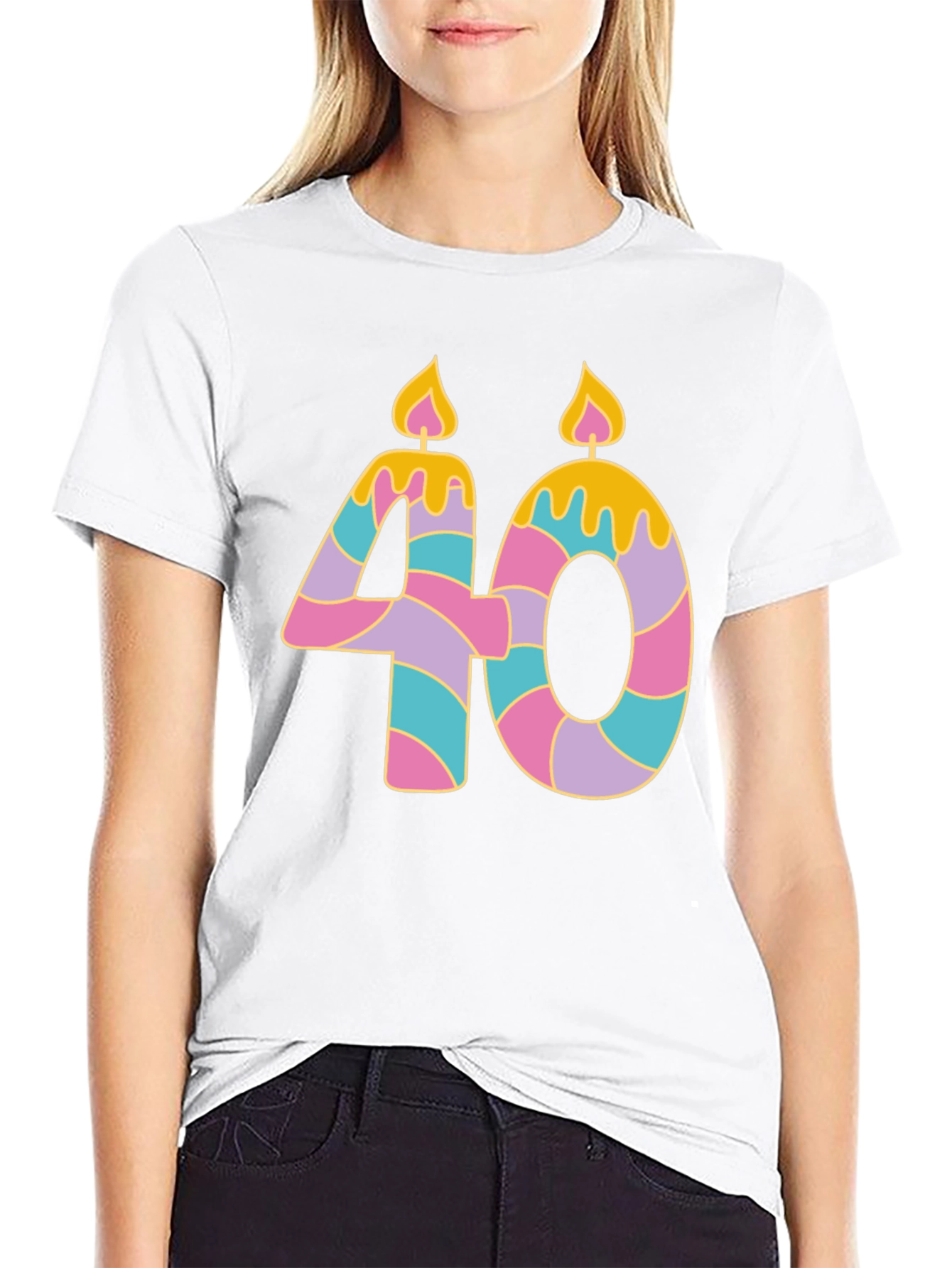 Novelty 40th Birthday Candle T-Shirt