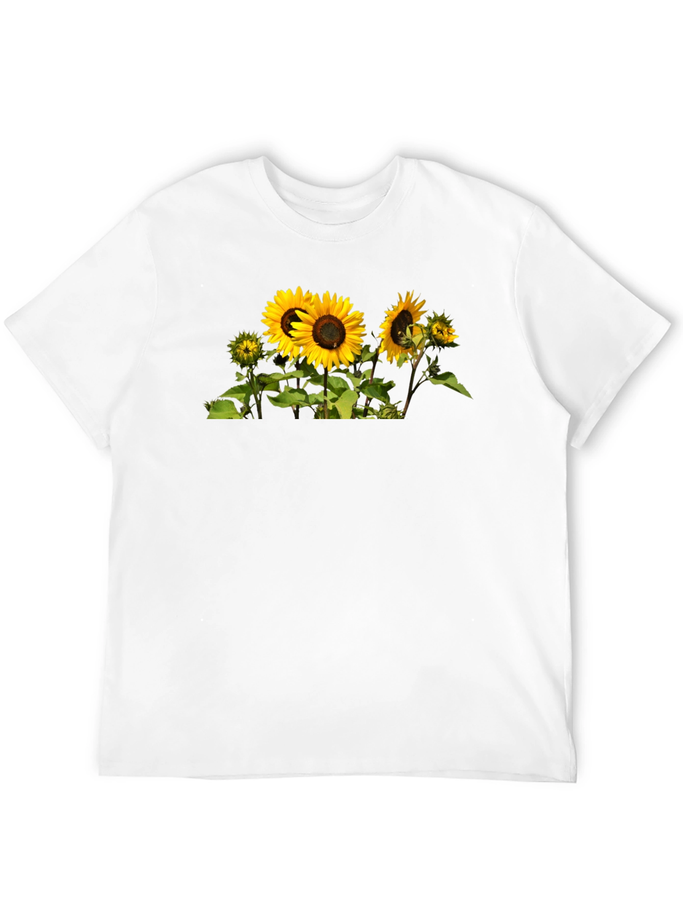 Sunflower Graphic Tee - Mens Black Cotton T-Shirt