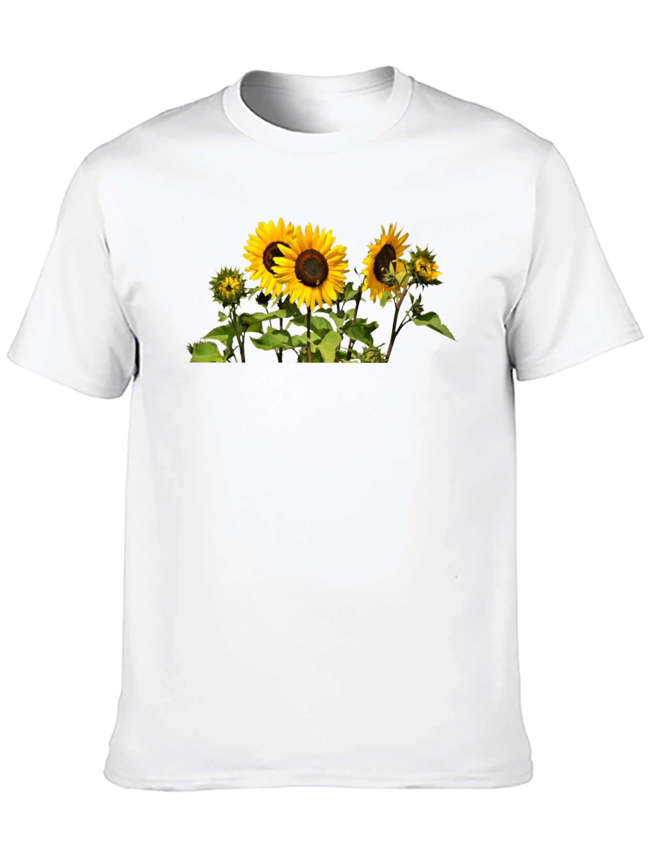 Sunflower Graphic Tee - Mens Black Cotton T-Shirt