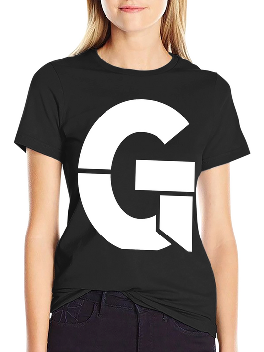Modern Graphic Tee - Bold G Design in White on Black