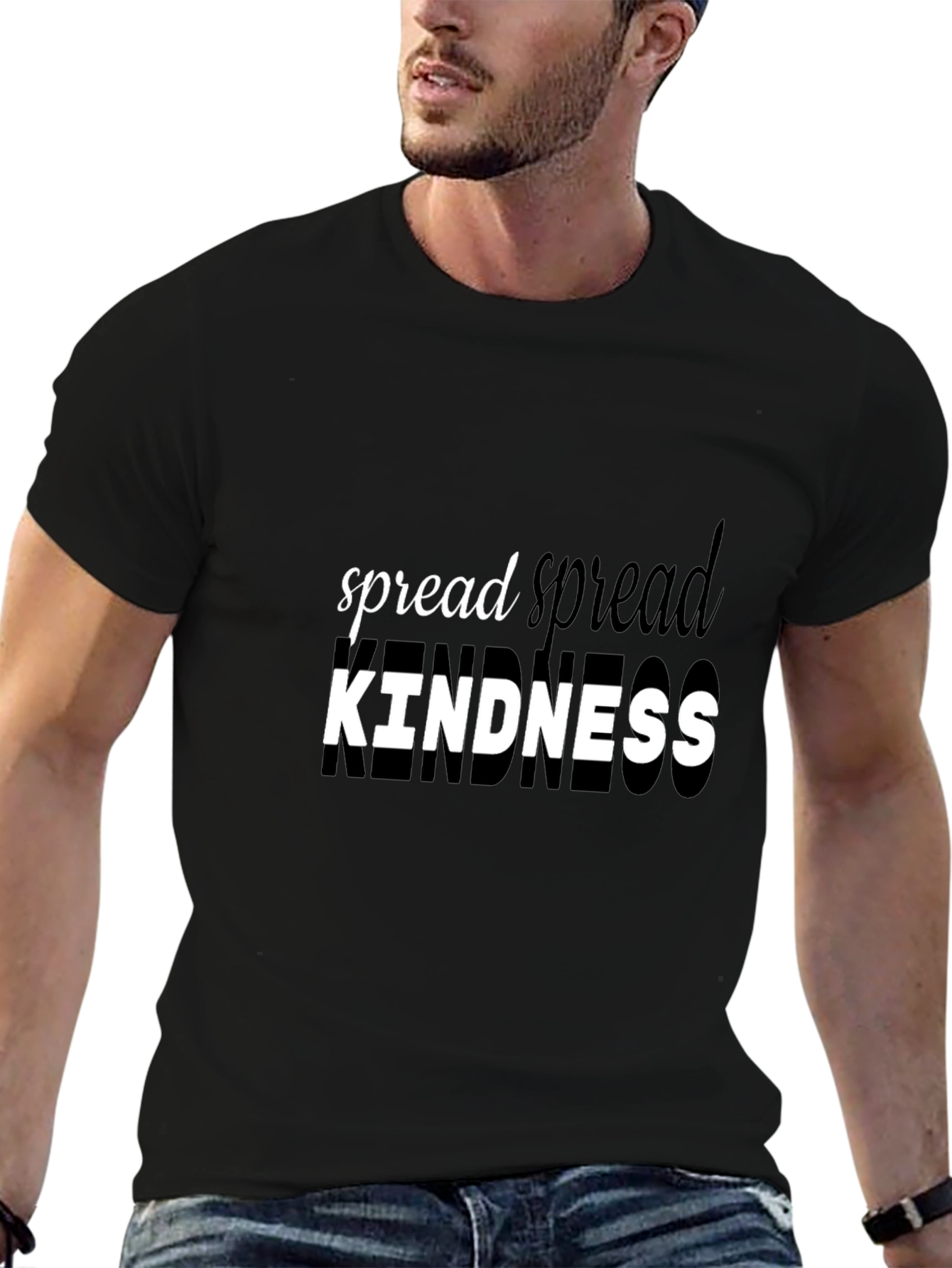 Spread Kindness Graphic Tee - Black