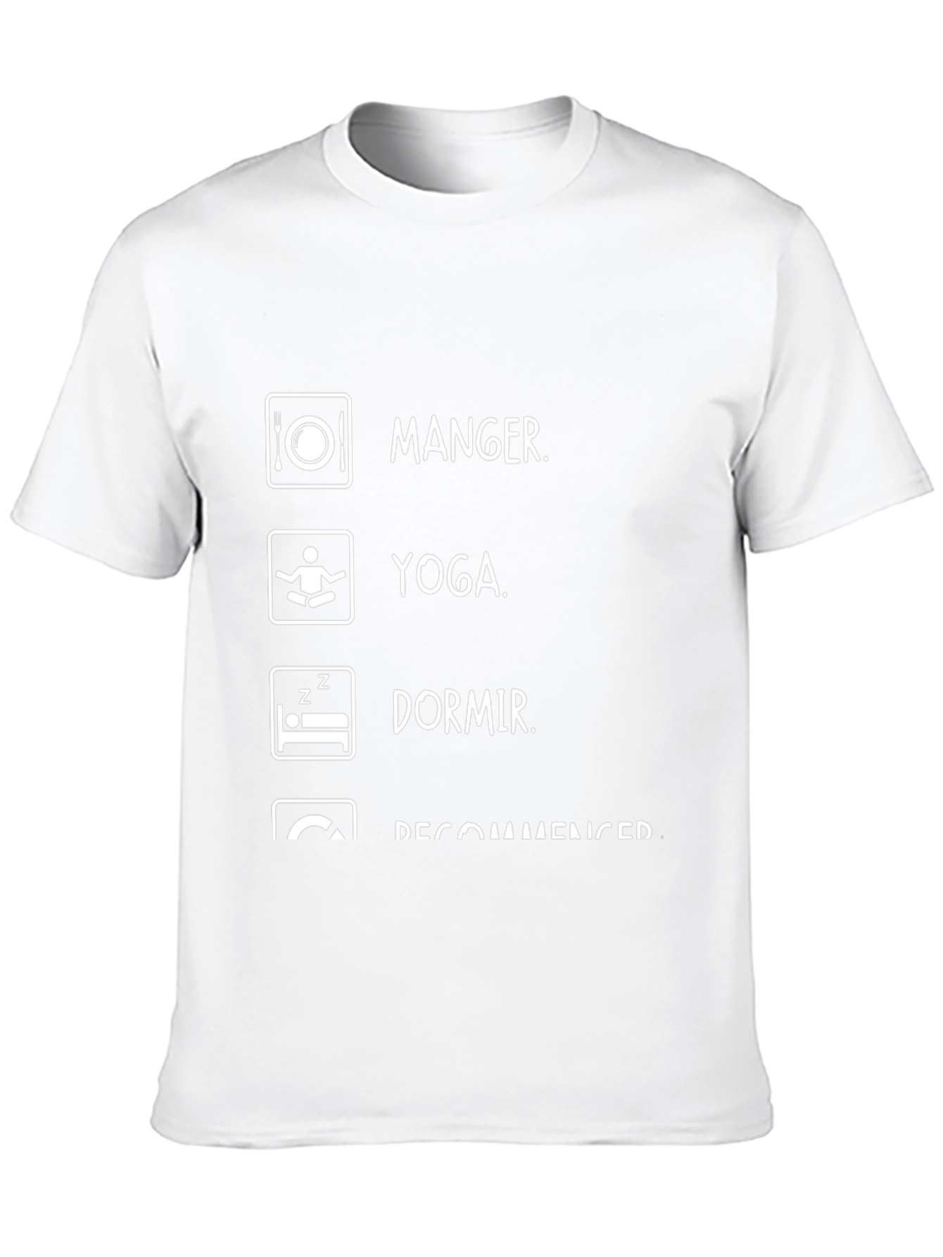 Eat Yoga Sleep Repeat Black T-Shirt
