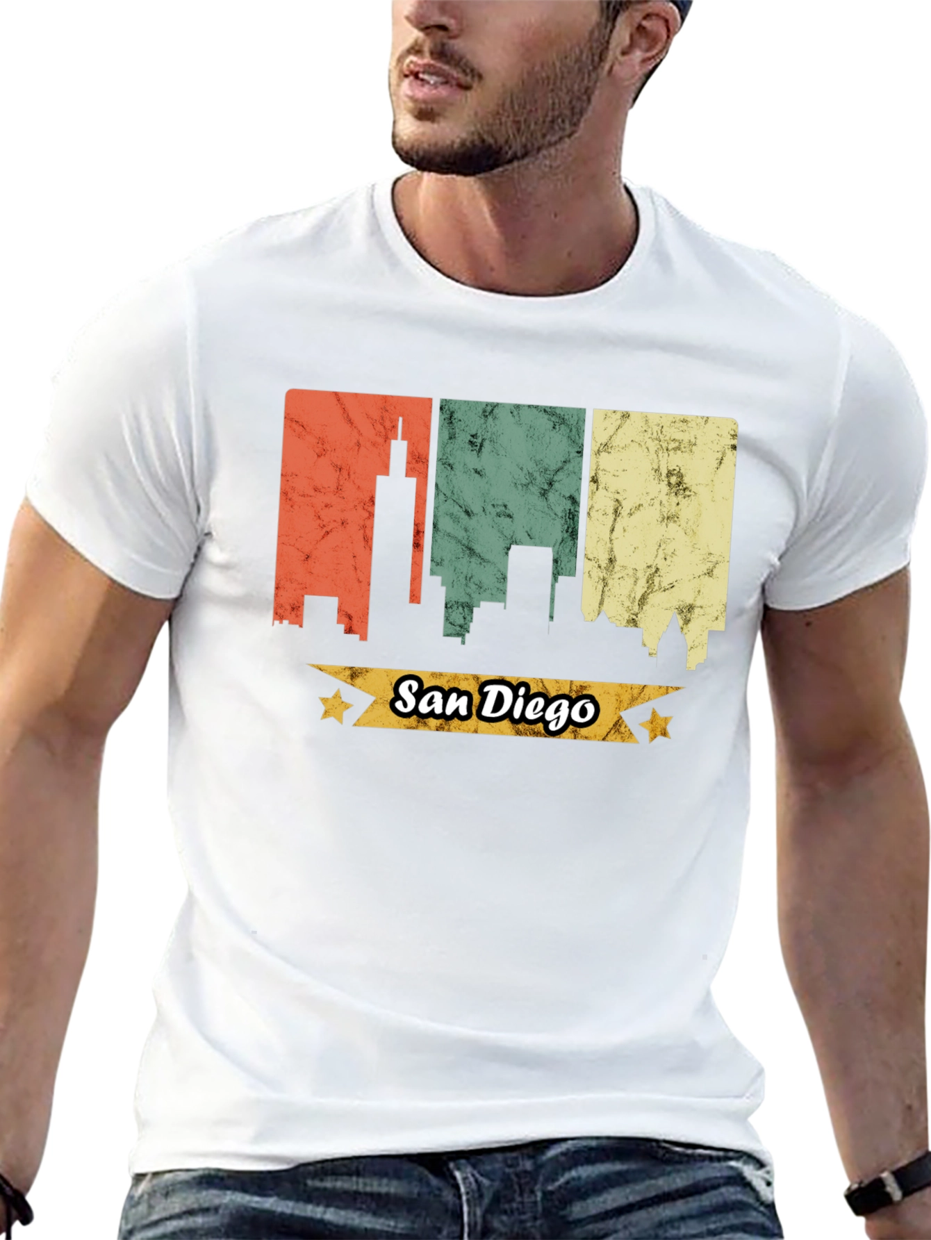 San Diego Skyline Retro T-Shirt