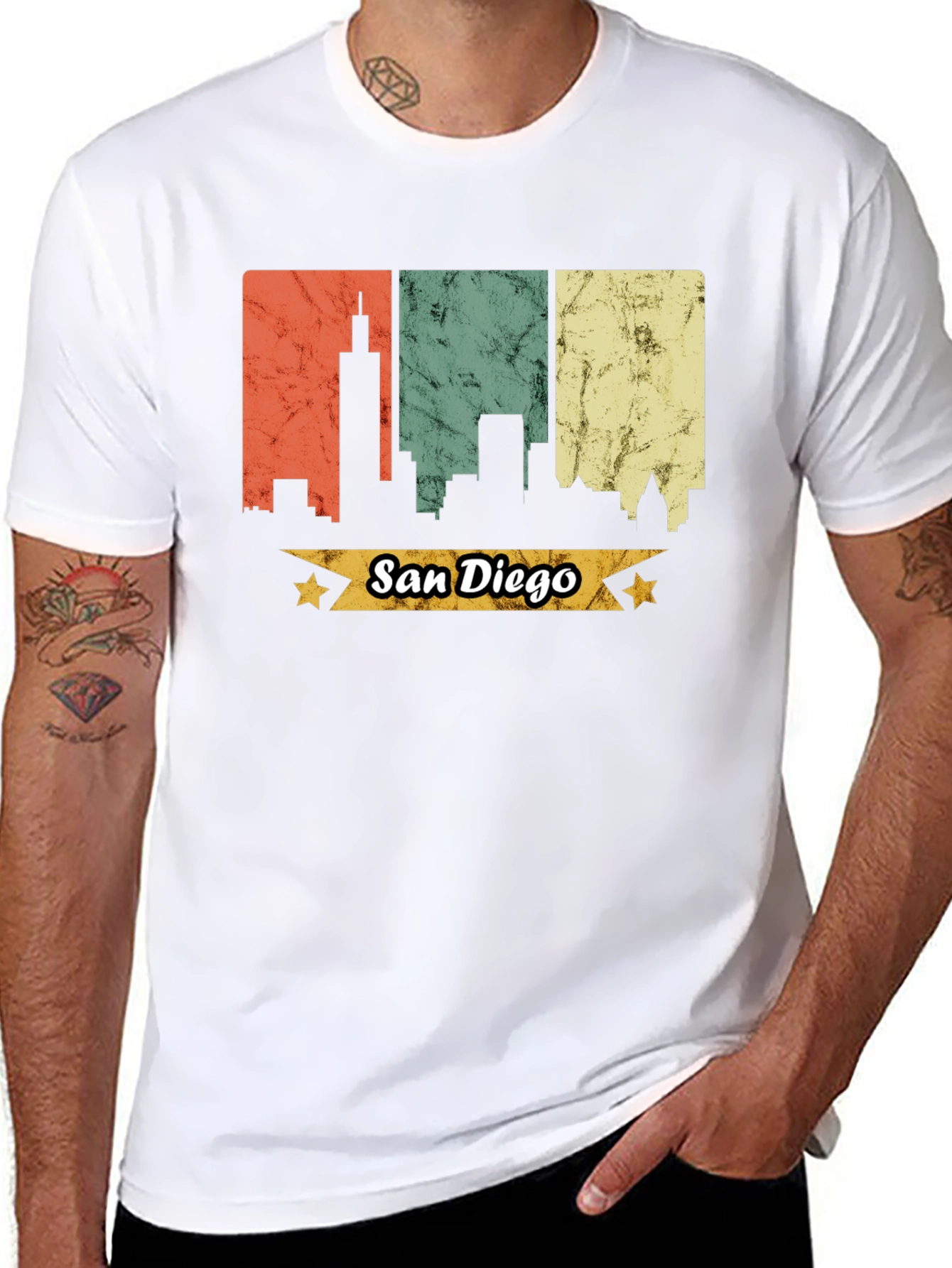 San Diego Skyline Retro T-Shirt
