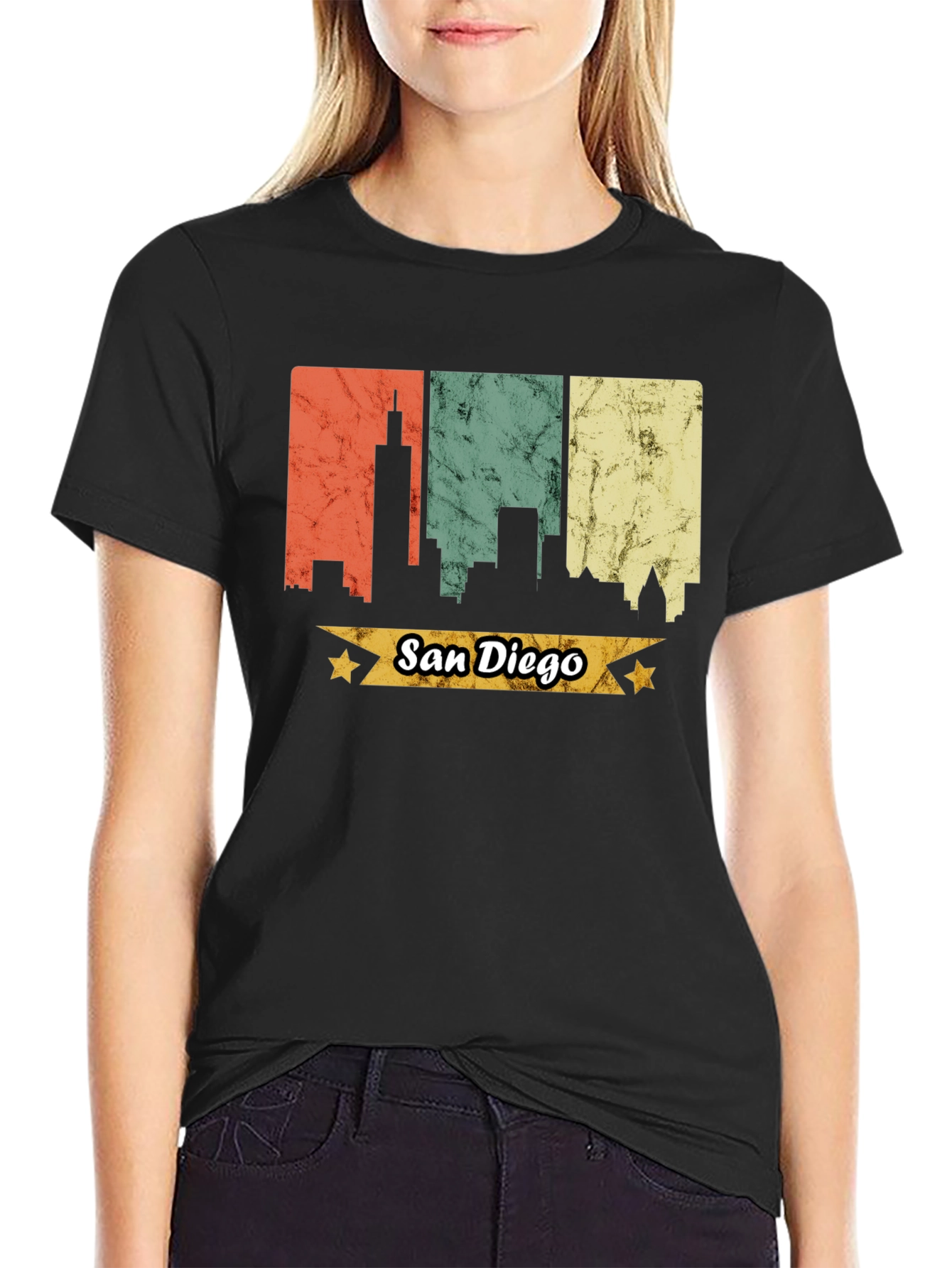 San Diego Skyline Retro T-Shirt