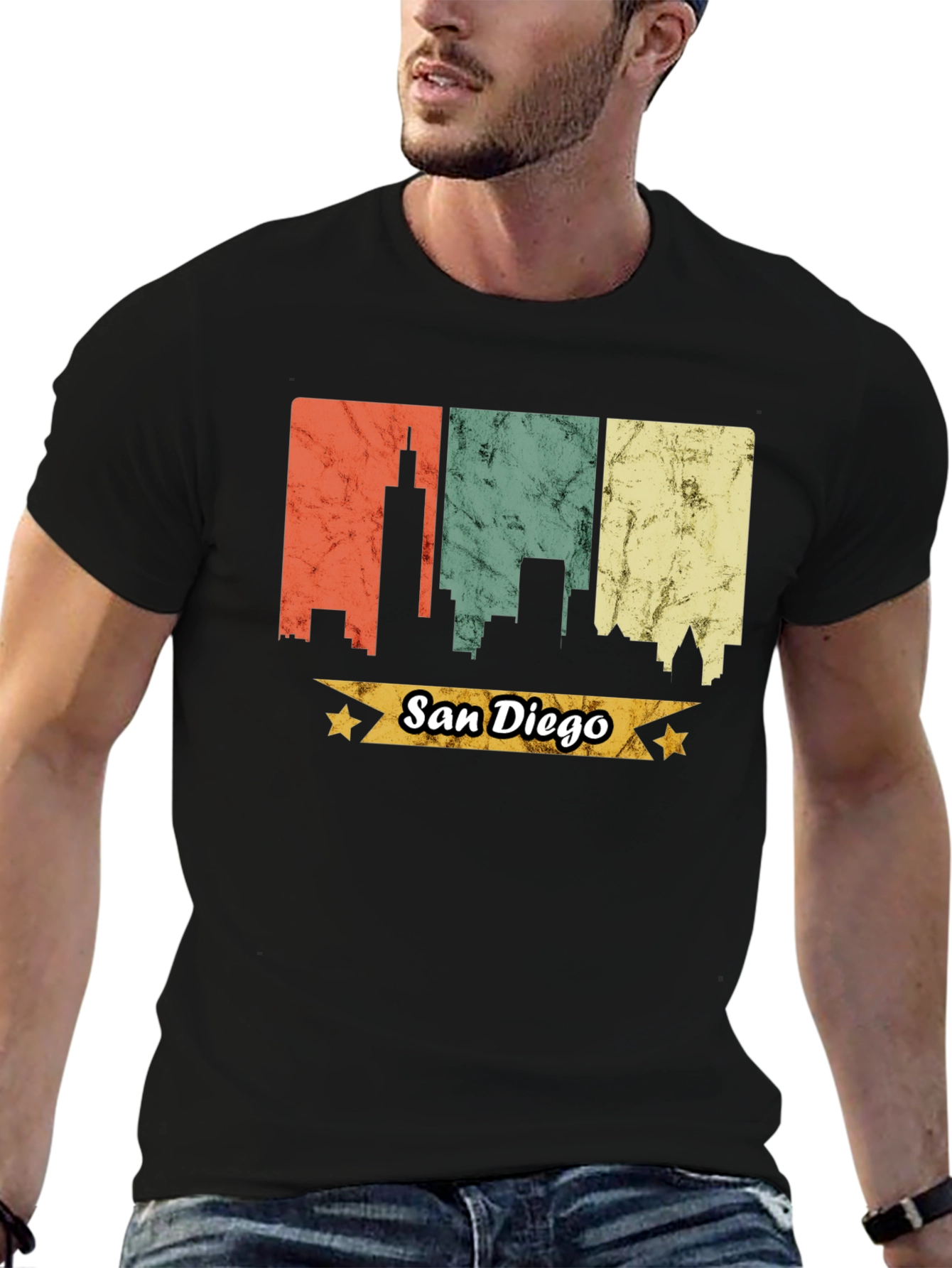 San Diego Skyline Retro T-Shirt