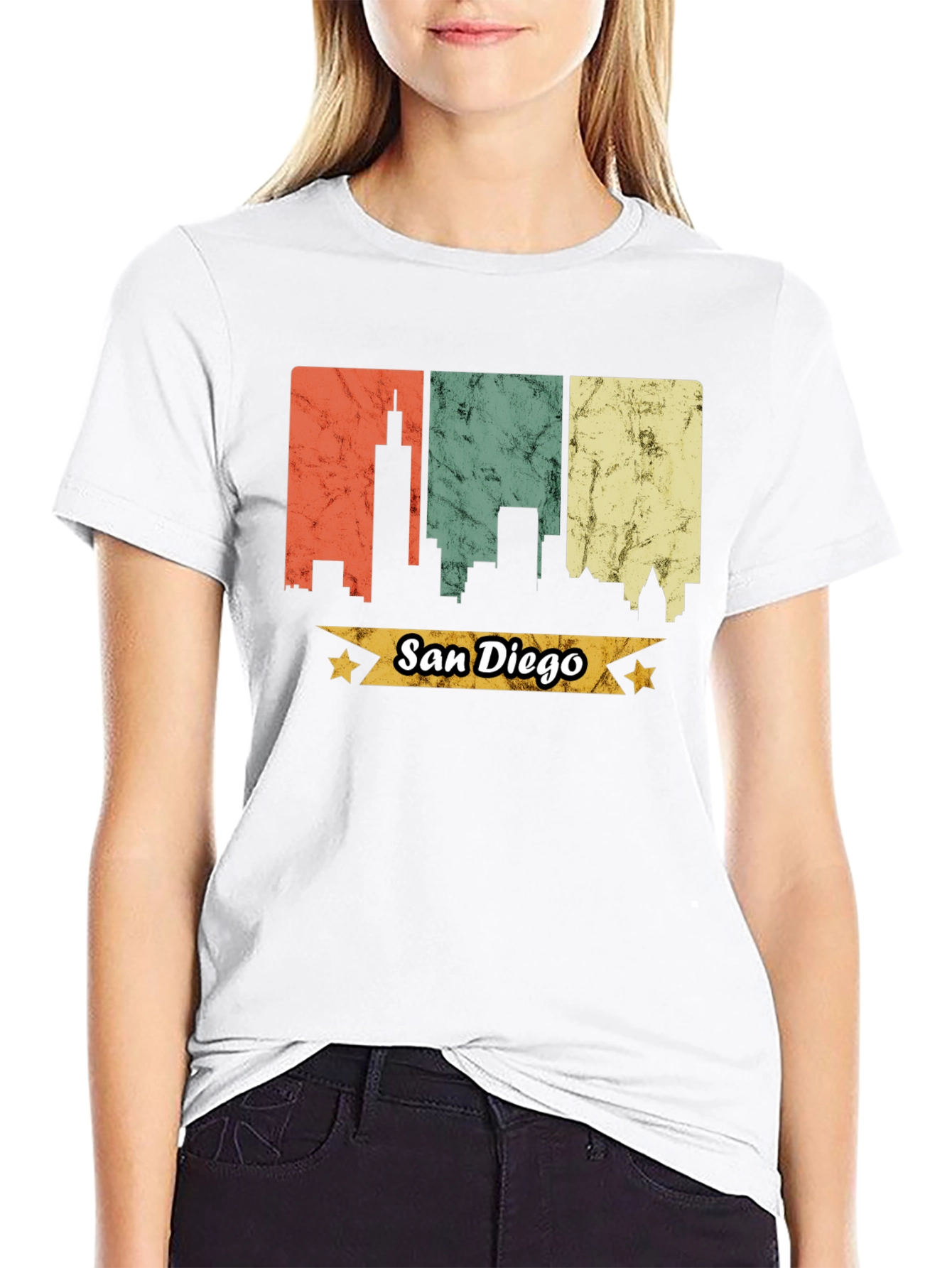 San Diego Skyline Retro T-Shirt