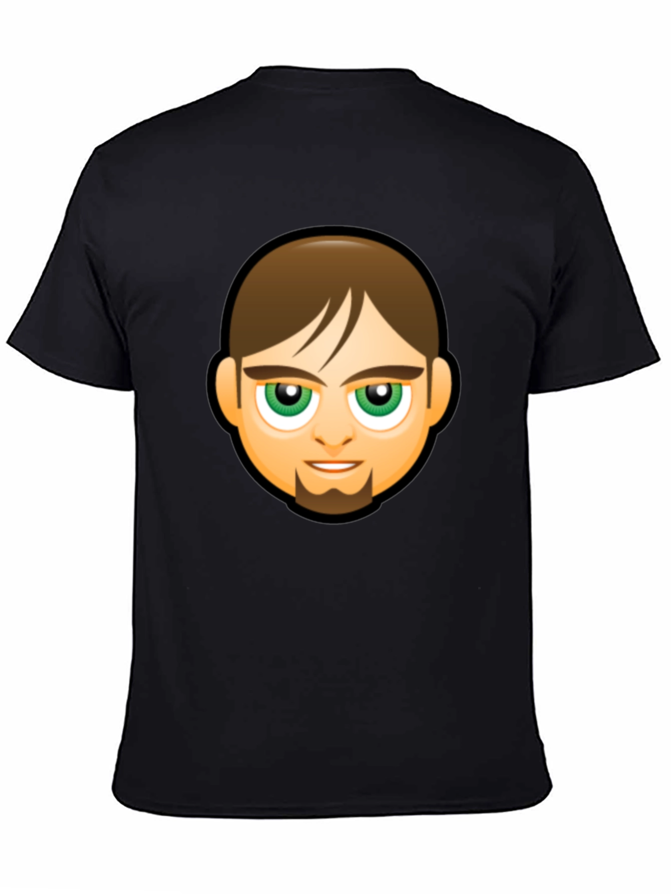 Emoji Face Graphic Black T-Shirt