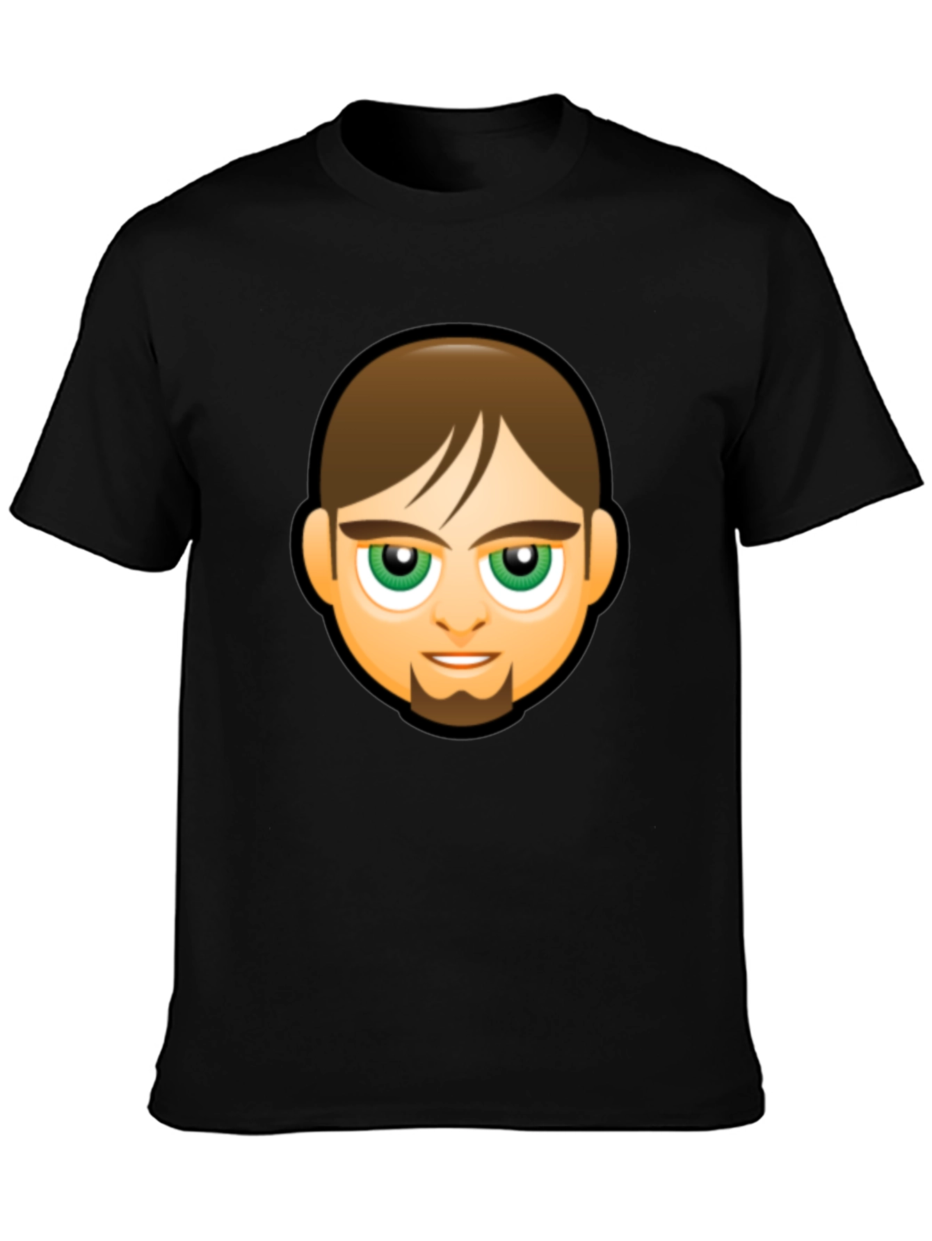 Emoji Face Graphic Black T-Shirt
