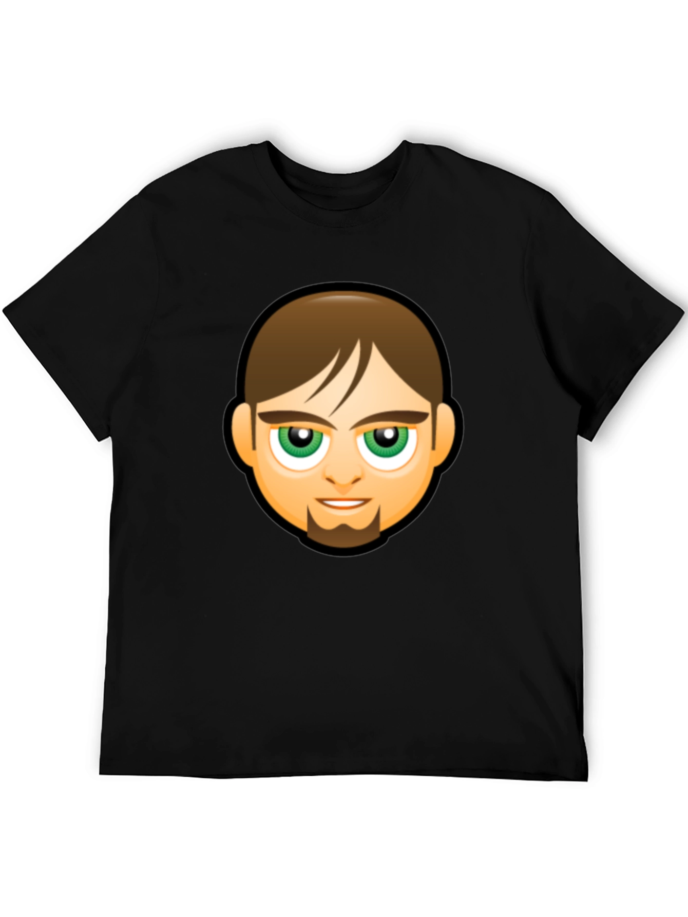 Emoji Face Graphic Black T-Shirt