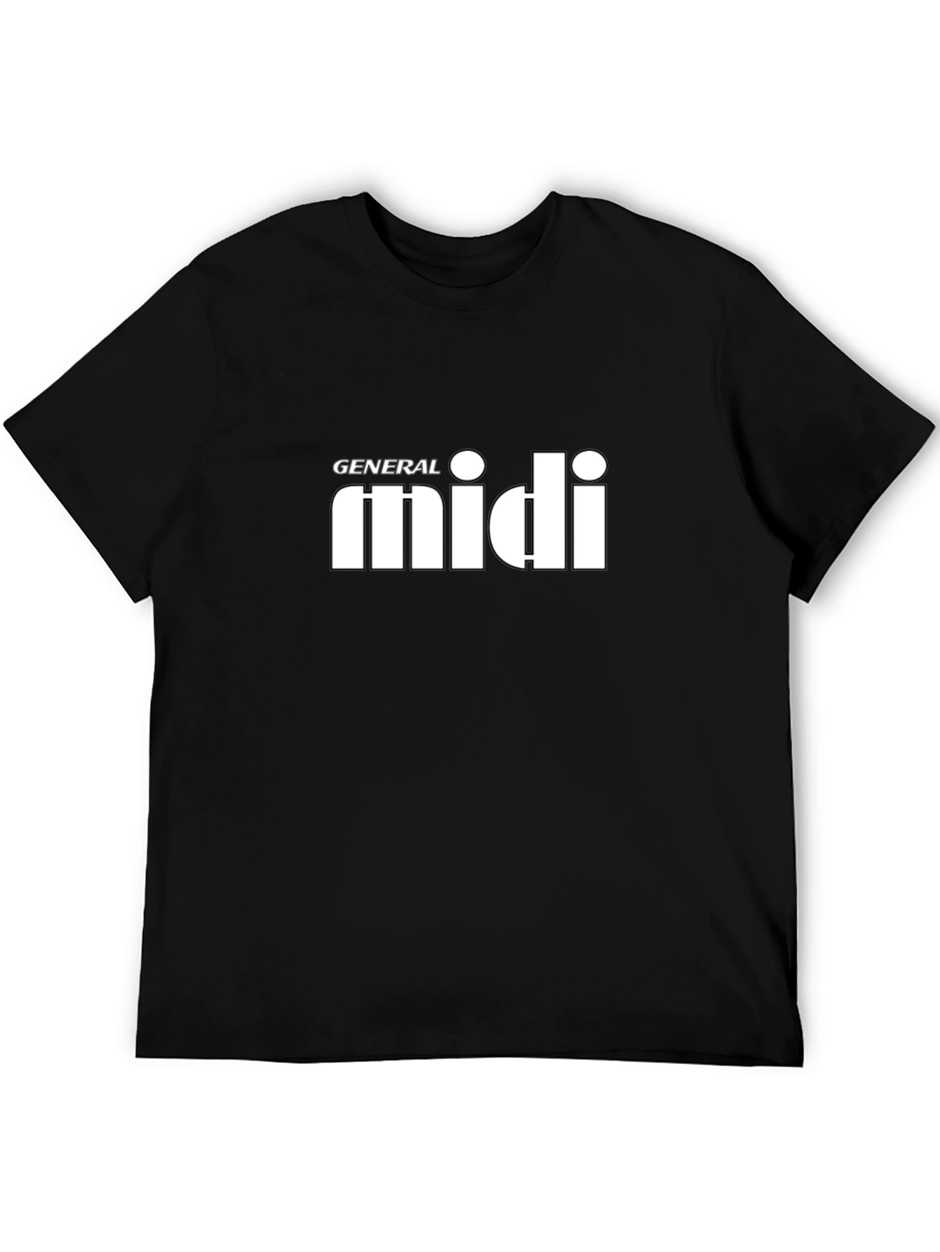 General MIDI Black T-Shirt - Music Production Apparel