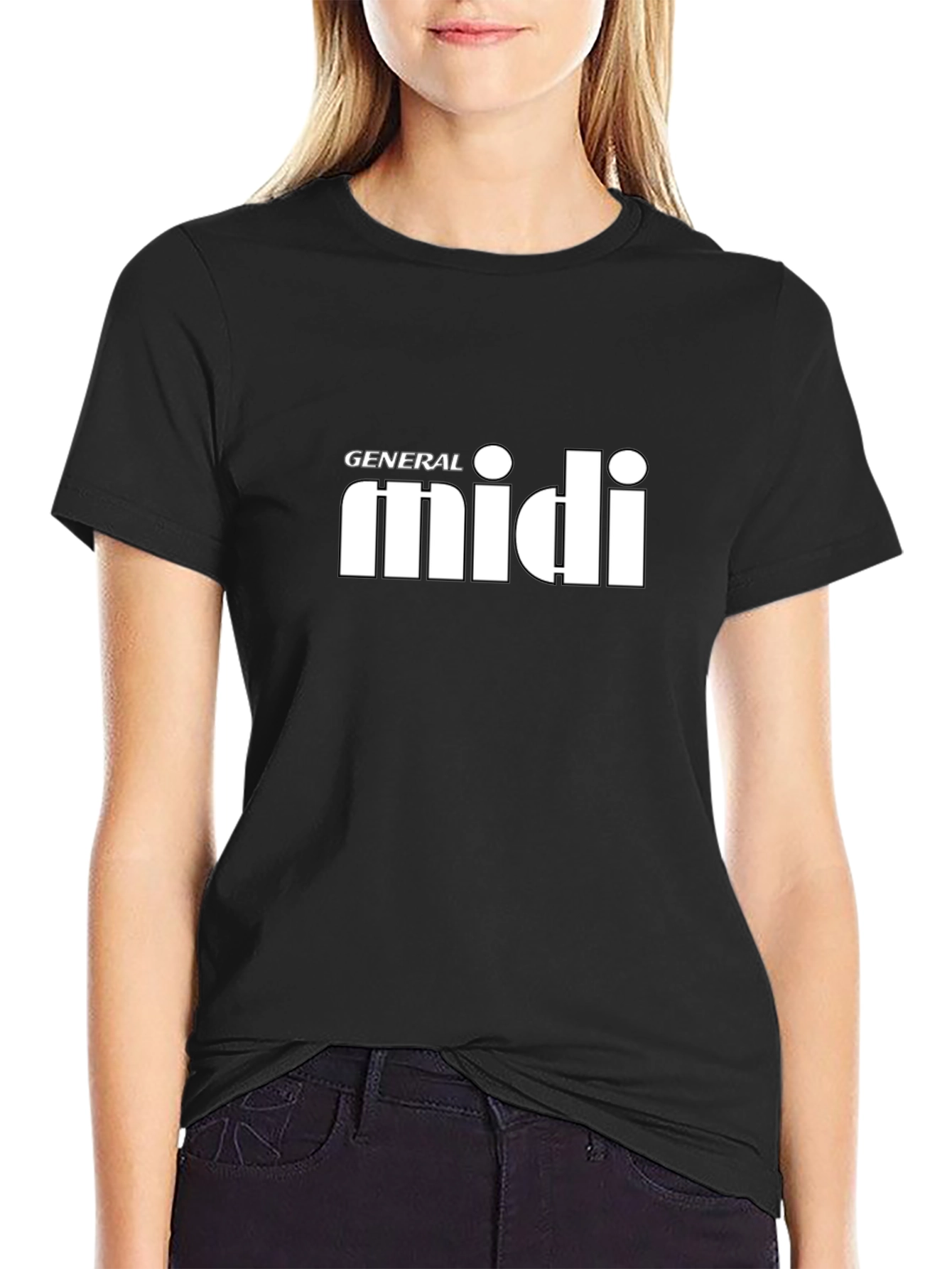 General MIDI Black T-Shirt - Music Production Apparel