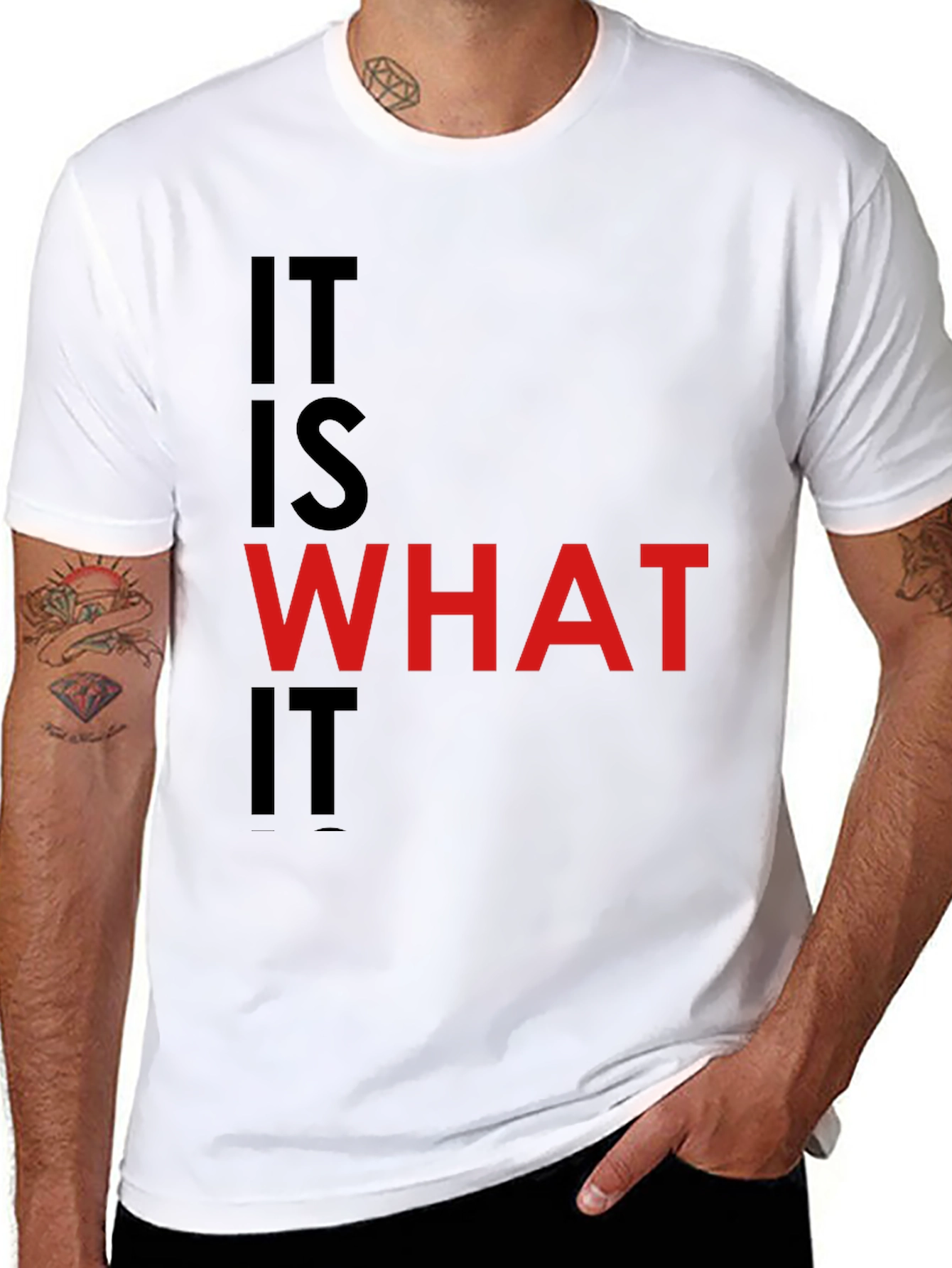 It Is What It Is Black Graphic Tee