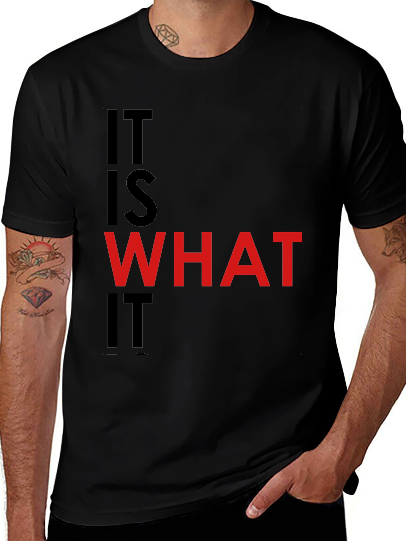 It Is What It Is Black Graphic Tee