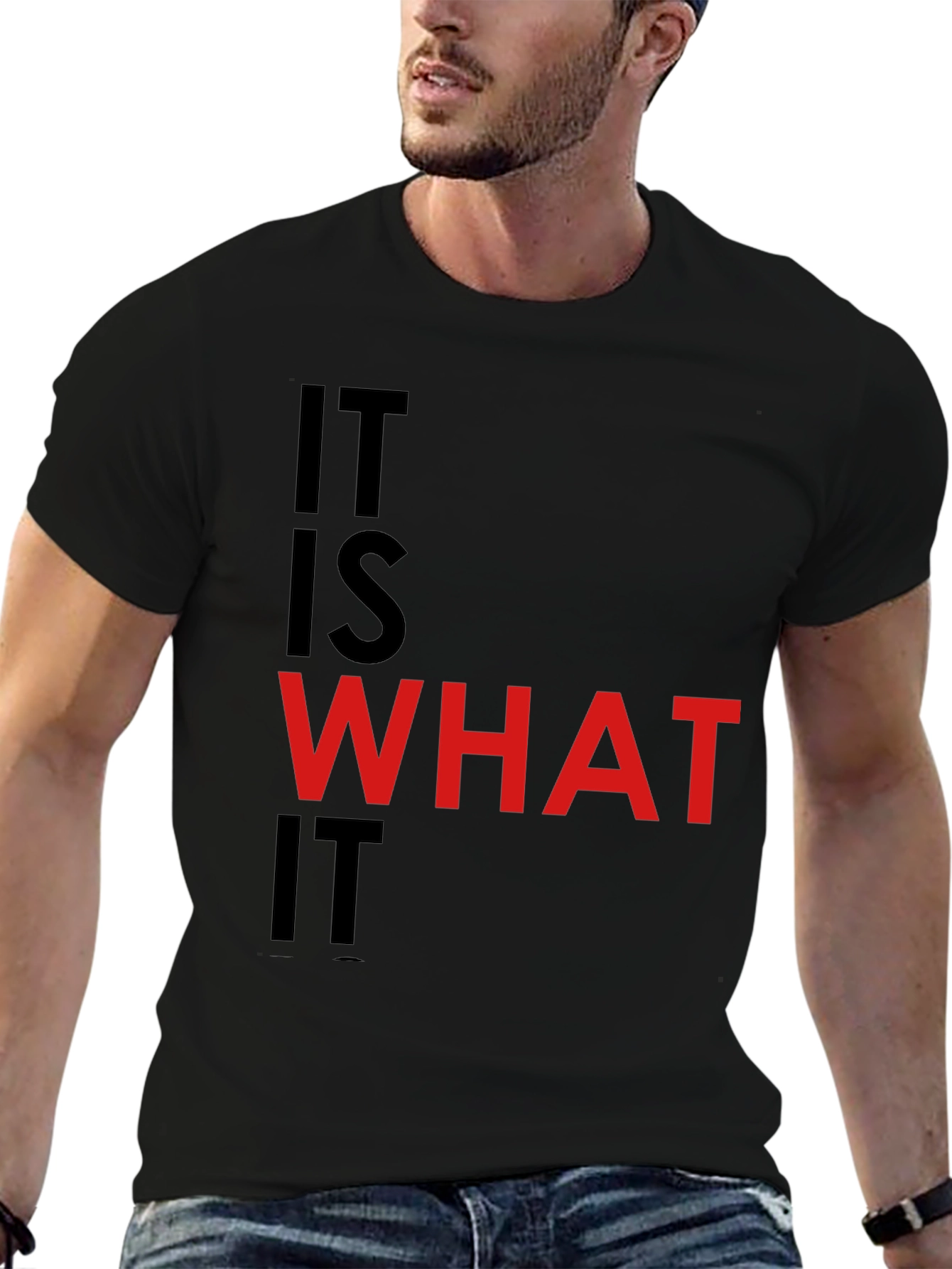 It Is What It Is Black Graphic Tee