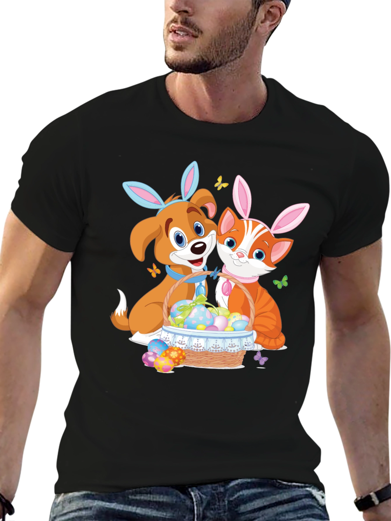 Easter Dog and Cat T-Shirt