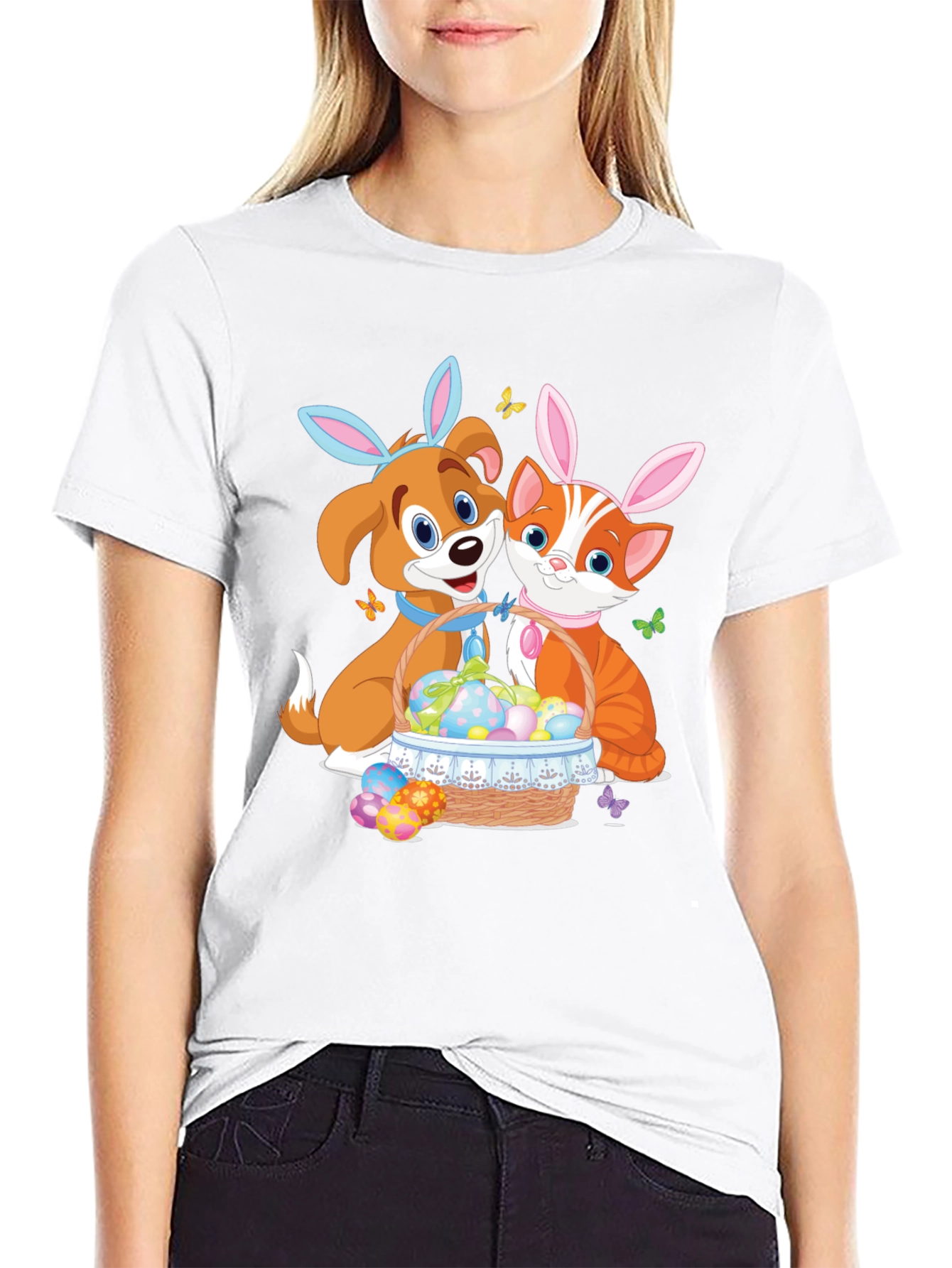 Easter Dog and Cat T-Shirt
