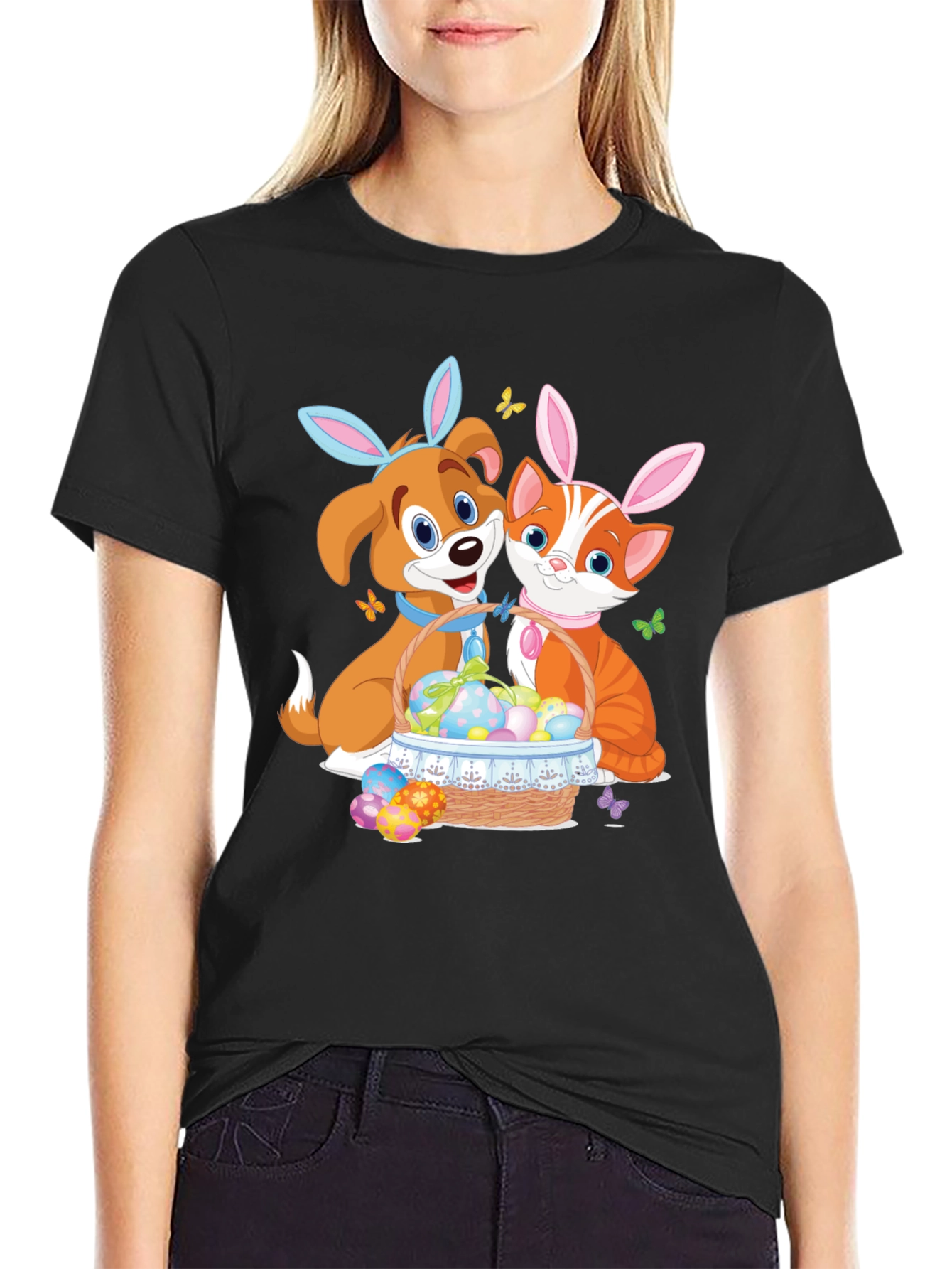 Easter Dog and Cat T-Shirt