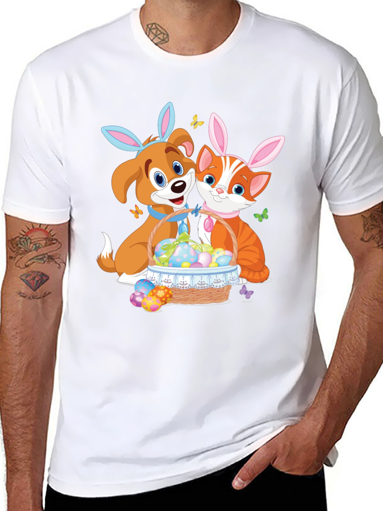 Easter Dog and Cat T-Shirt