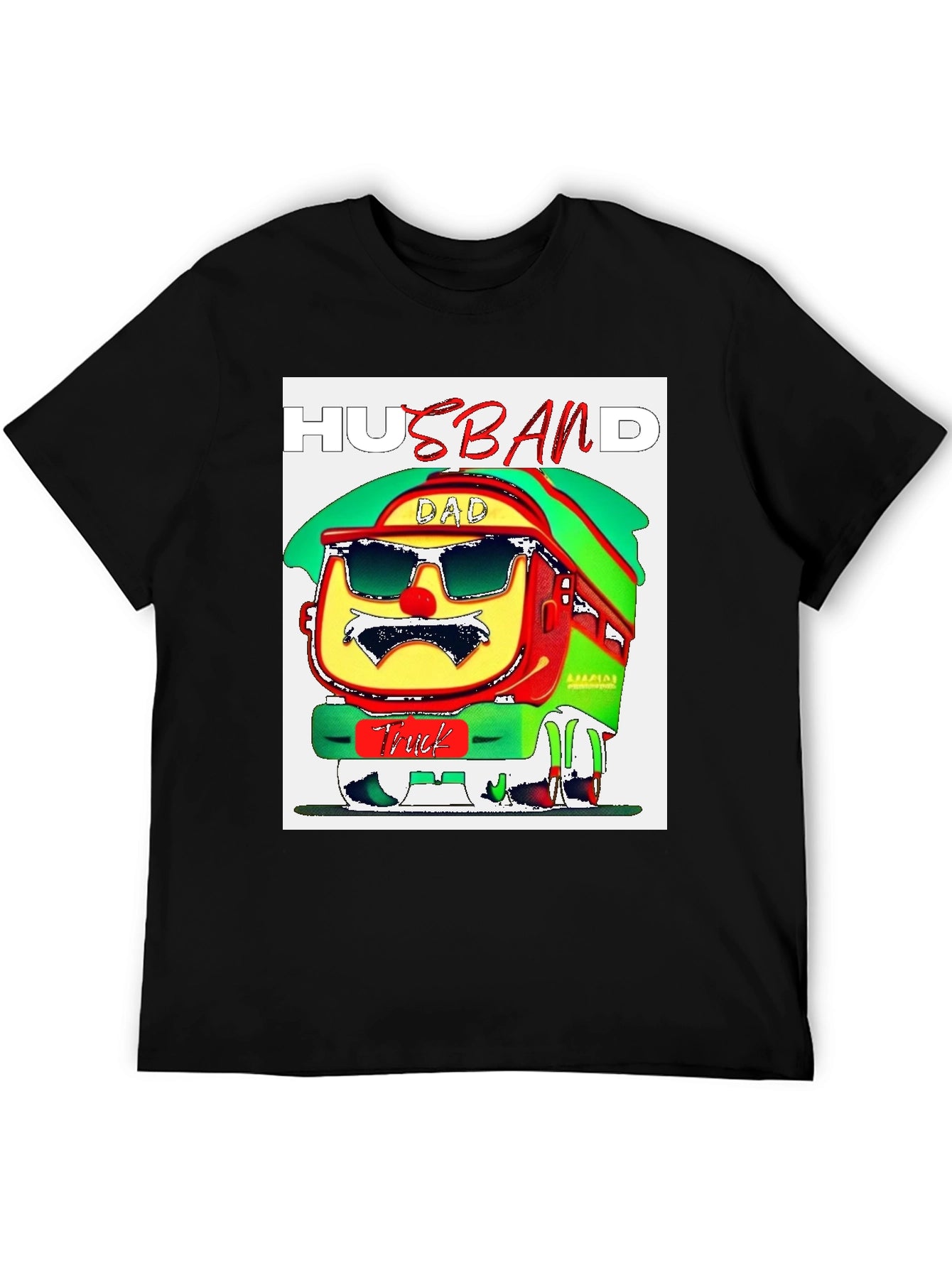 Husband Dad Truck Graphic T-Shirt