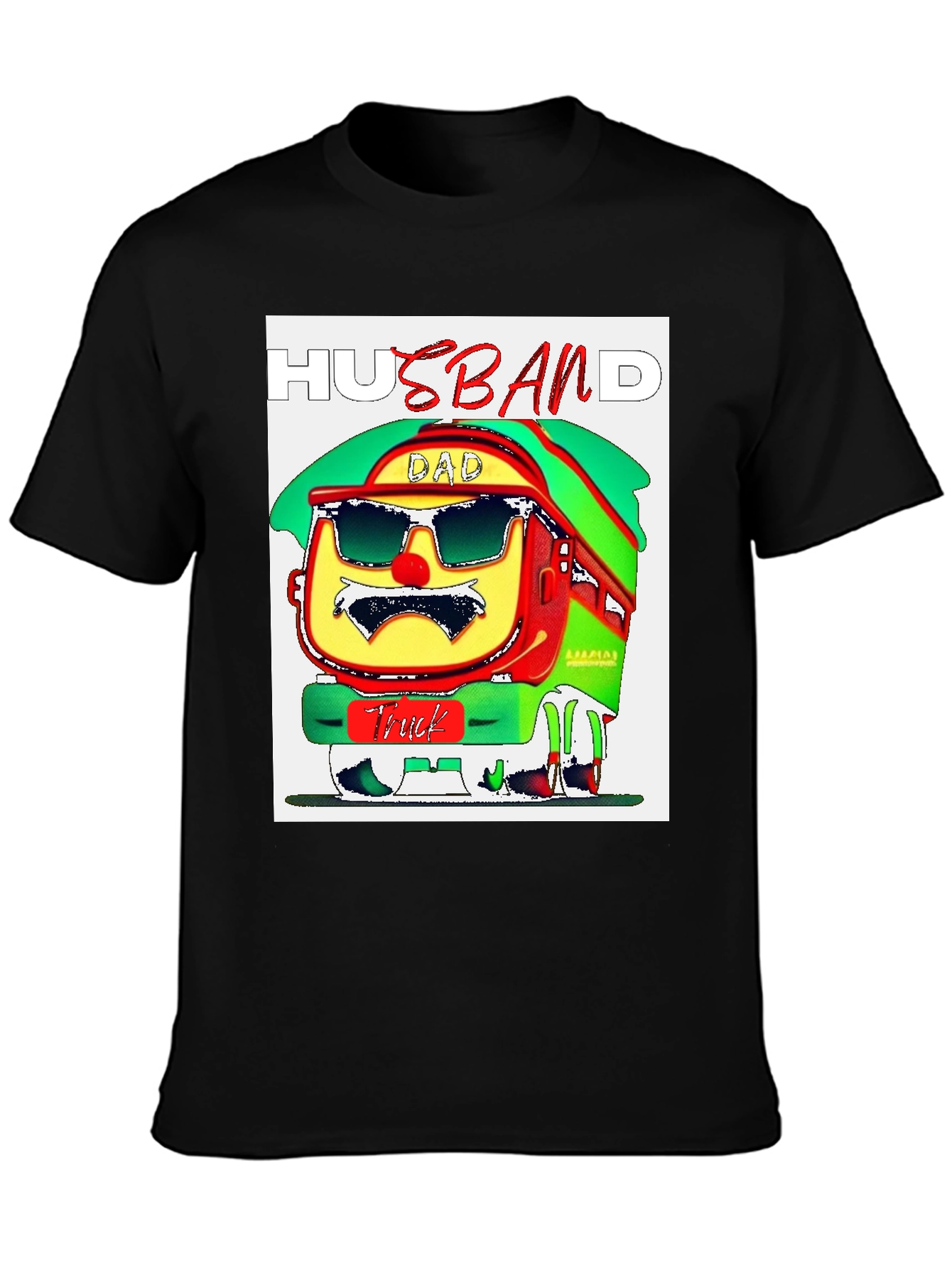 Husband Dad Truck Graphic T-Shirt