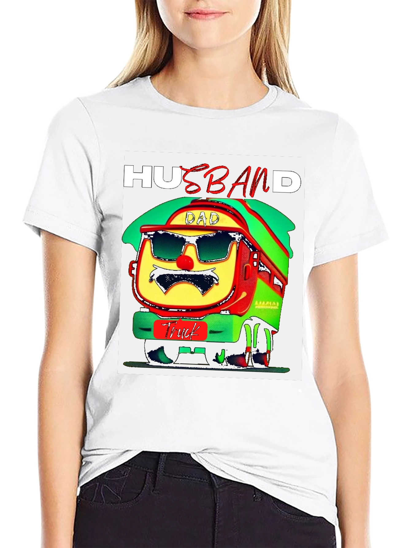 Husband Dad Truck Graphic T-Shirt