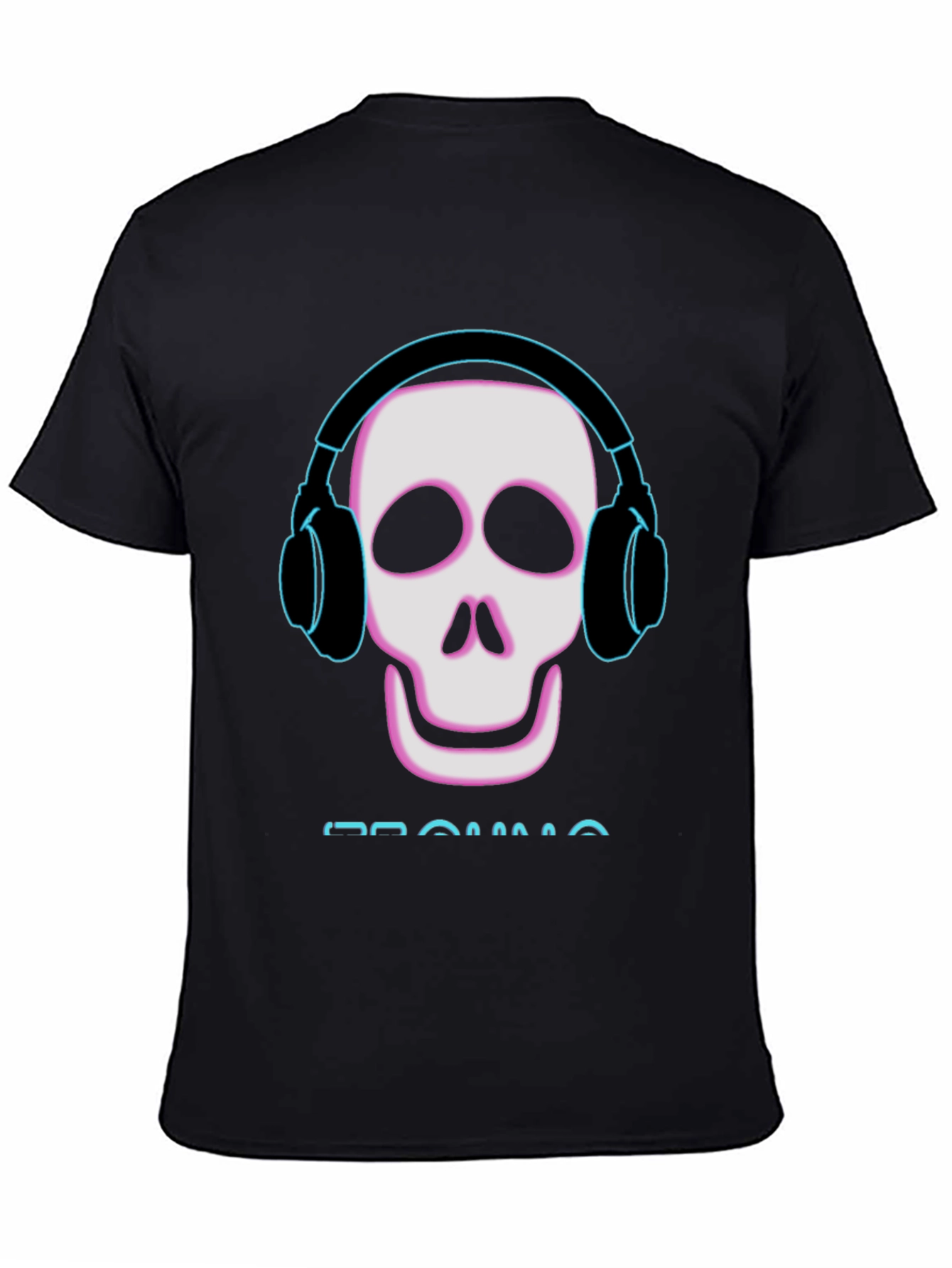 Skull Headphone Graphic Tee - Mens Black T-Shirt
