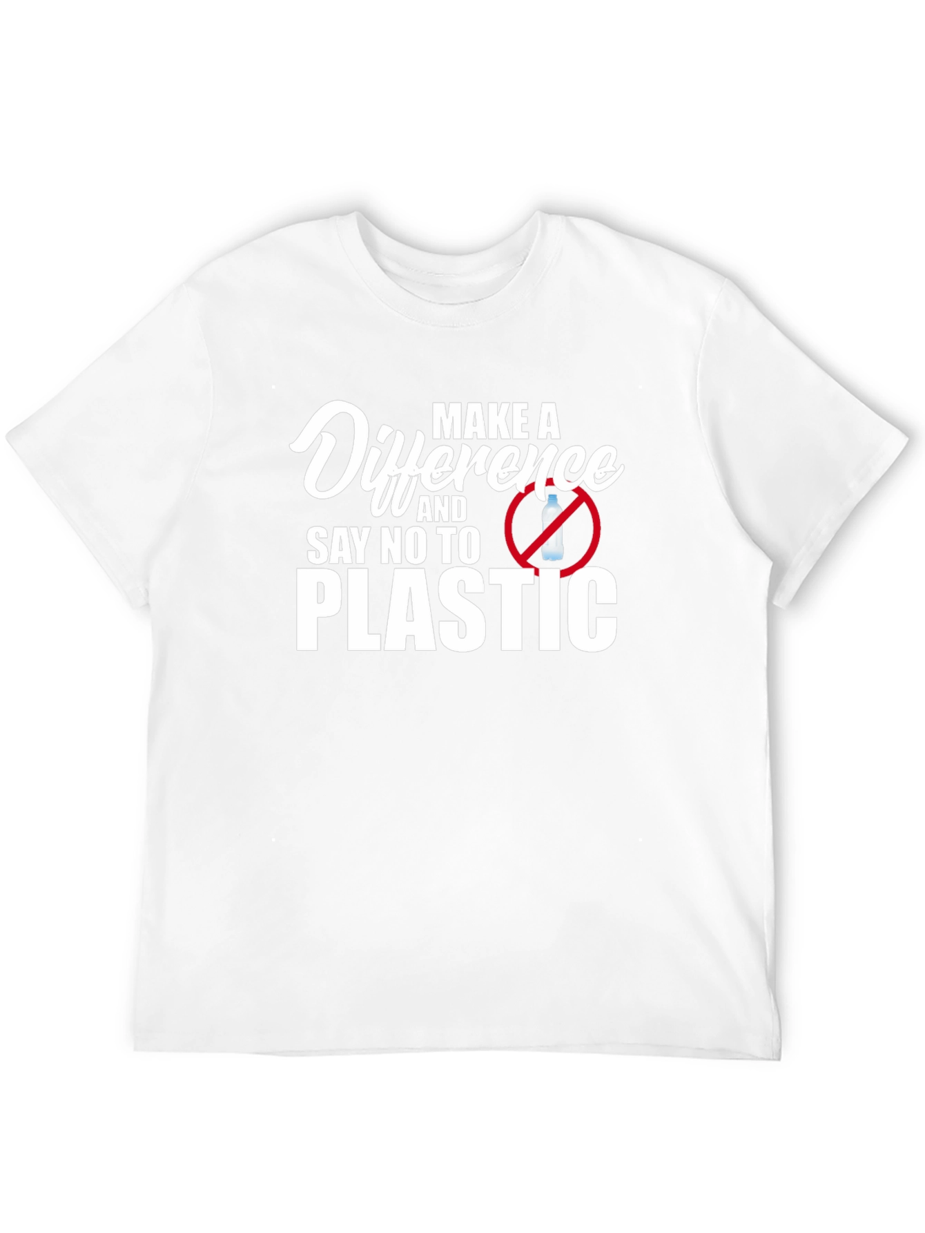 Eco-Friendly Say No To Plastic Graphic T-Shirt