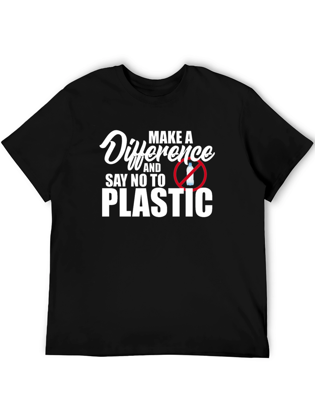 Eco-Friendly Say No To Plastic Graphic T-Shirt
