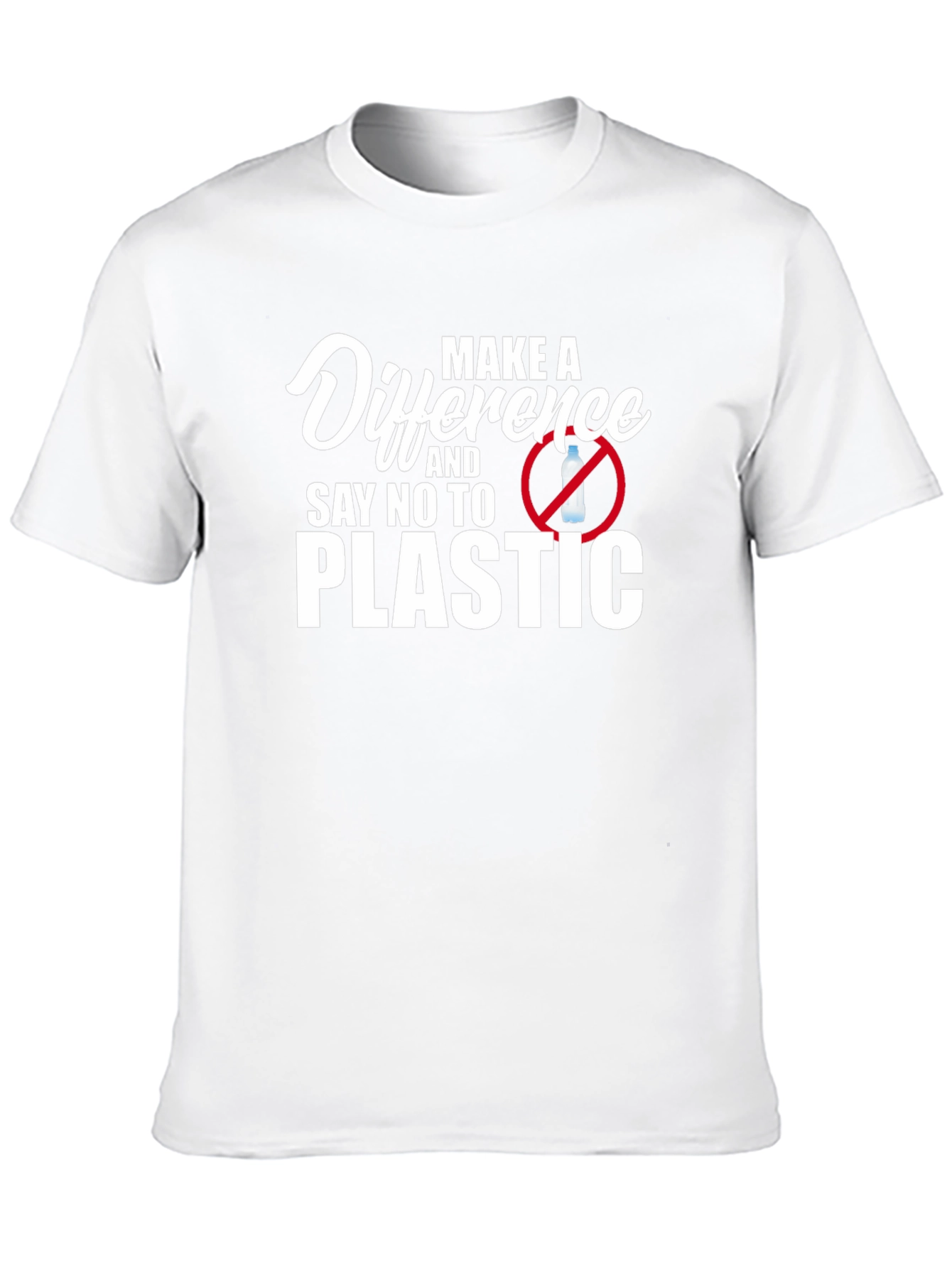 Eco-Friendly Say No To Plastic Graphic T-Shirt