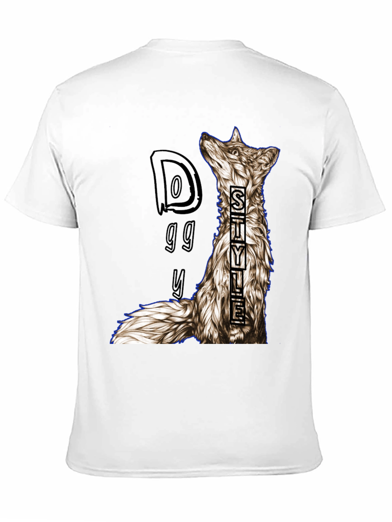 Doggy Style Graphic Print Black T-Shirt