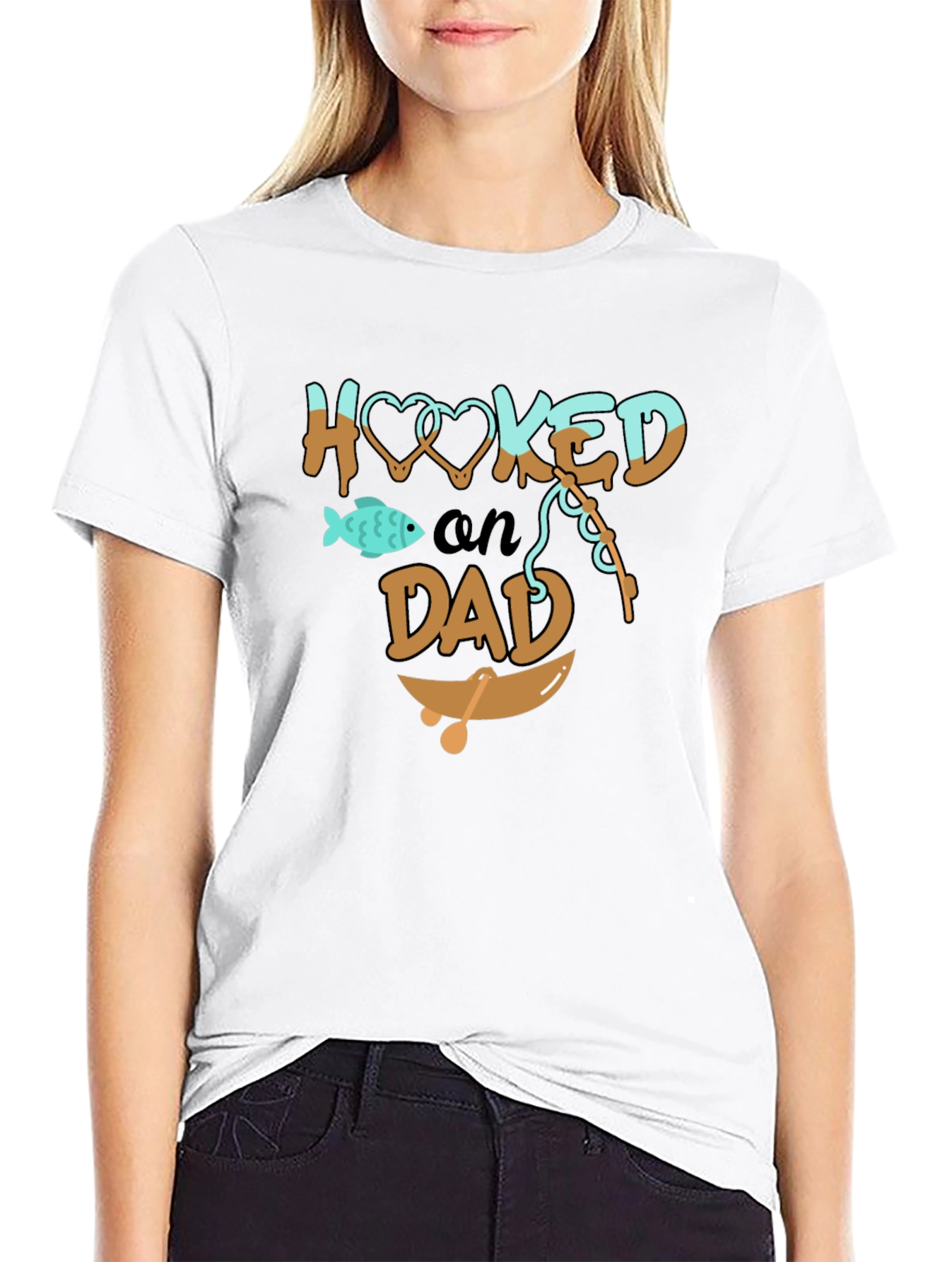 Hooked on Dad Graphic T-Shirt