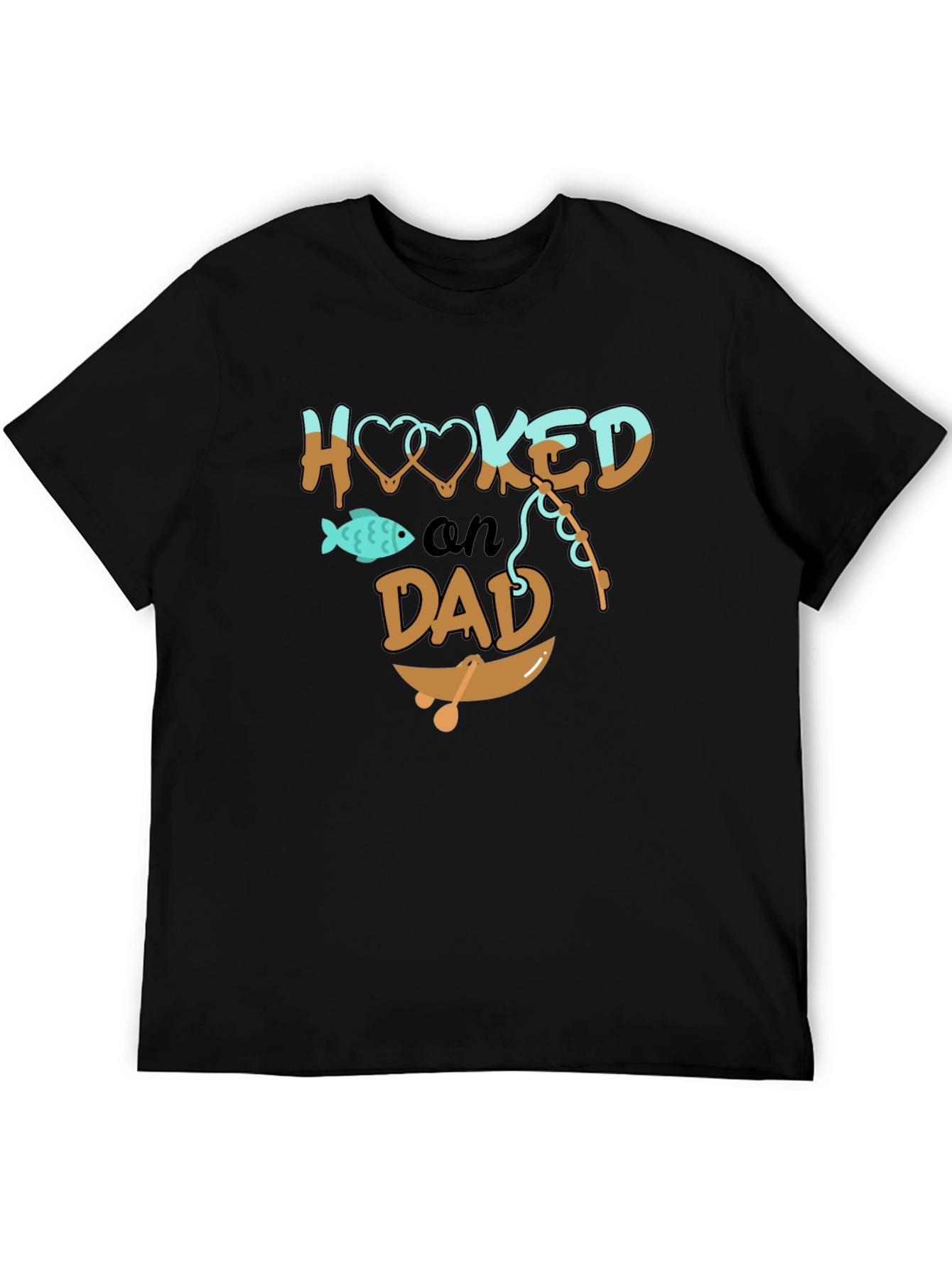Hooked on Dad Graphic T-Shirt